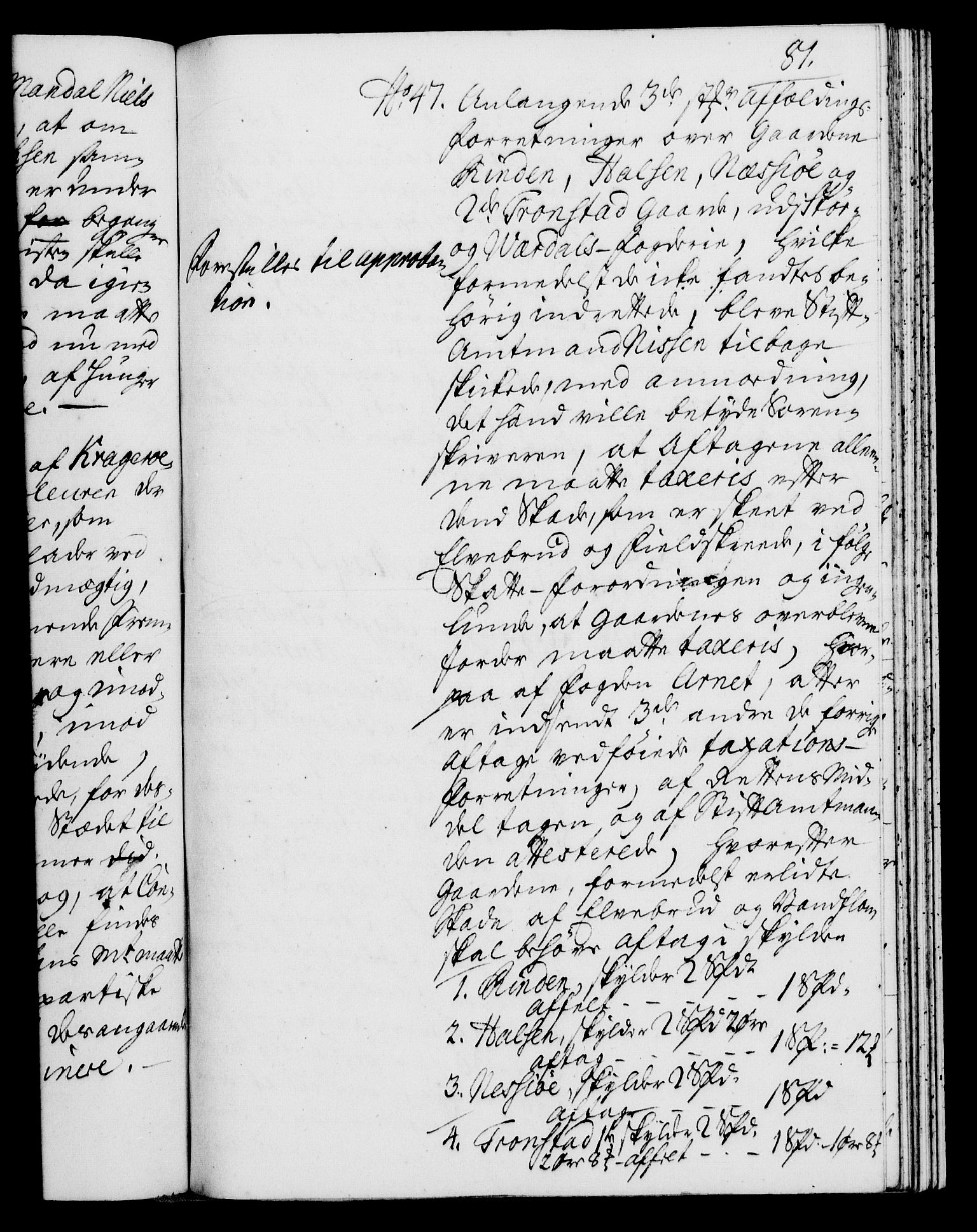 Rentekammeret, Kammerkanselliet, RA/EA-3111/G/Gh/Gha/L0021: Norsk ekstraktmemorialprotokoll (merket RK 53.66), 1739, p. 81
