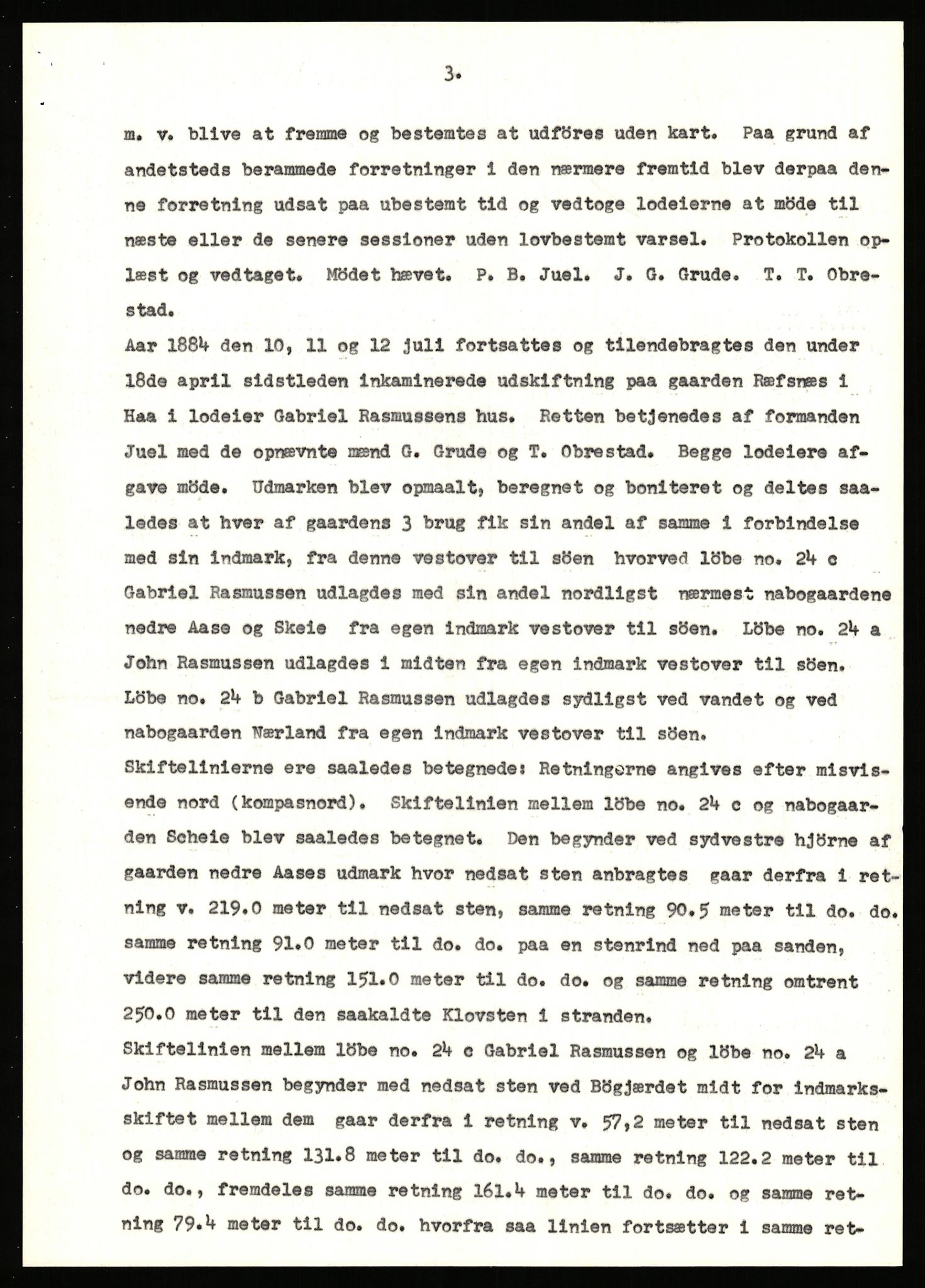 Statsarkivet i Stavanger, AV/SAST-A-101971/03/Y/Yj/L0068: Avskrifter sortert etter gårdsnavn: Refsnes - Risjell, 1750-1930, p. 6