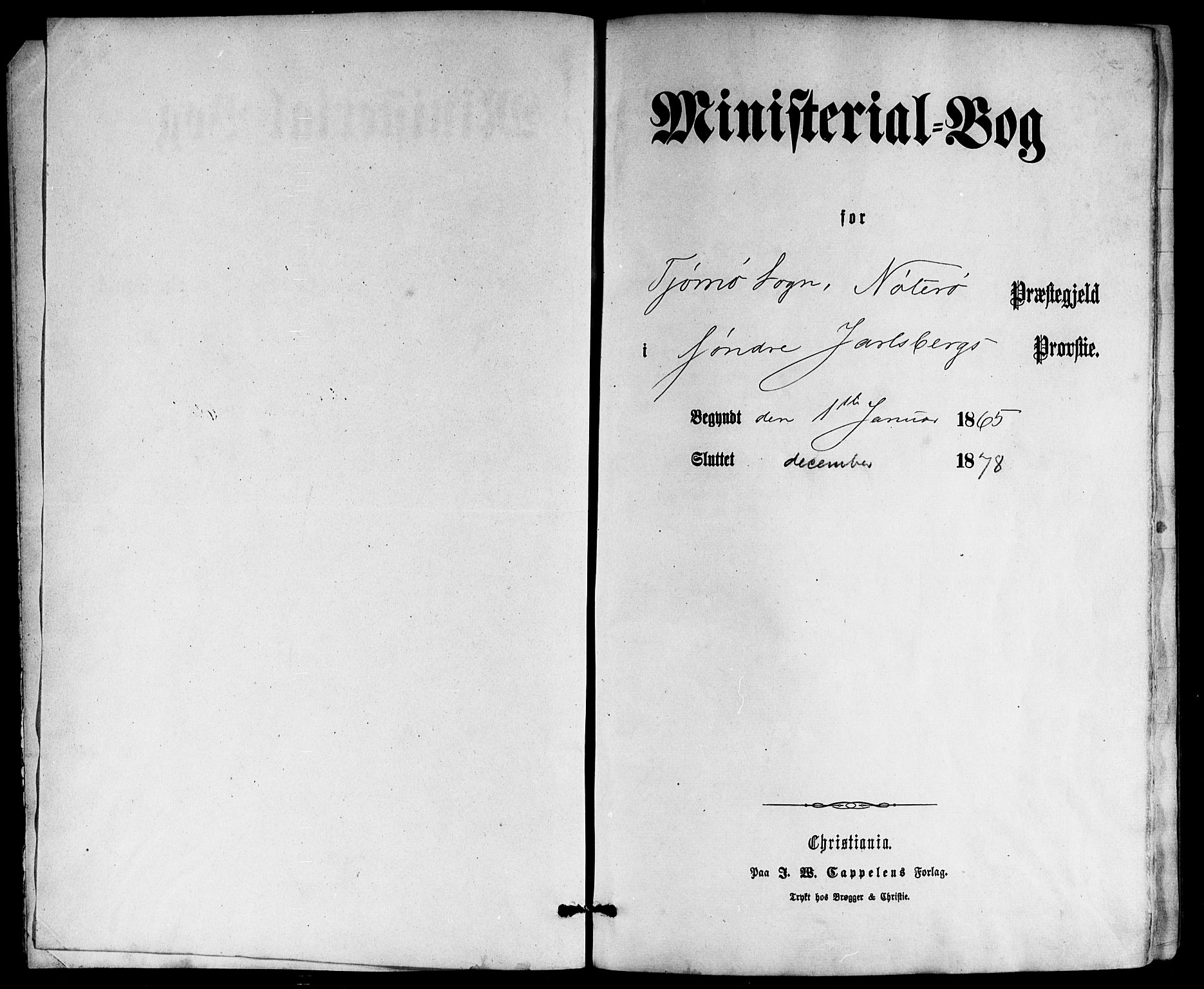 Nøtterøy kirkebøker, SAKO/A-354/F/Fb/L0001: Parish register (official) no. II 1, 1865-1878