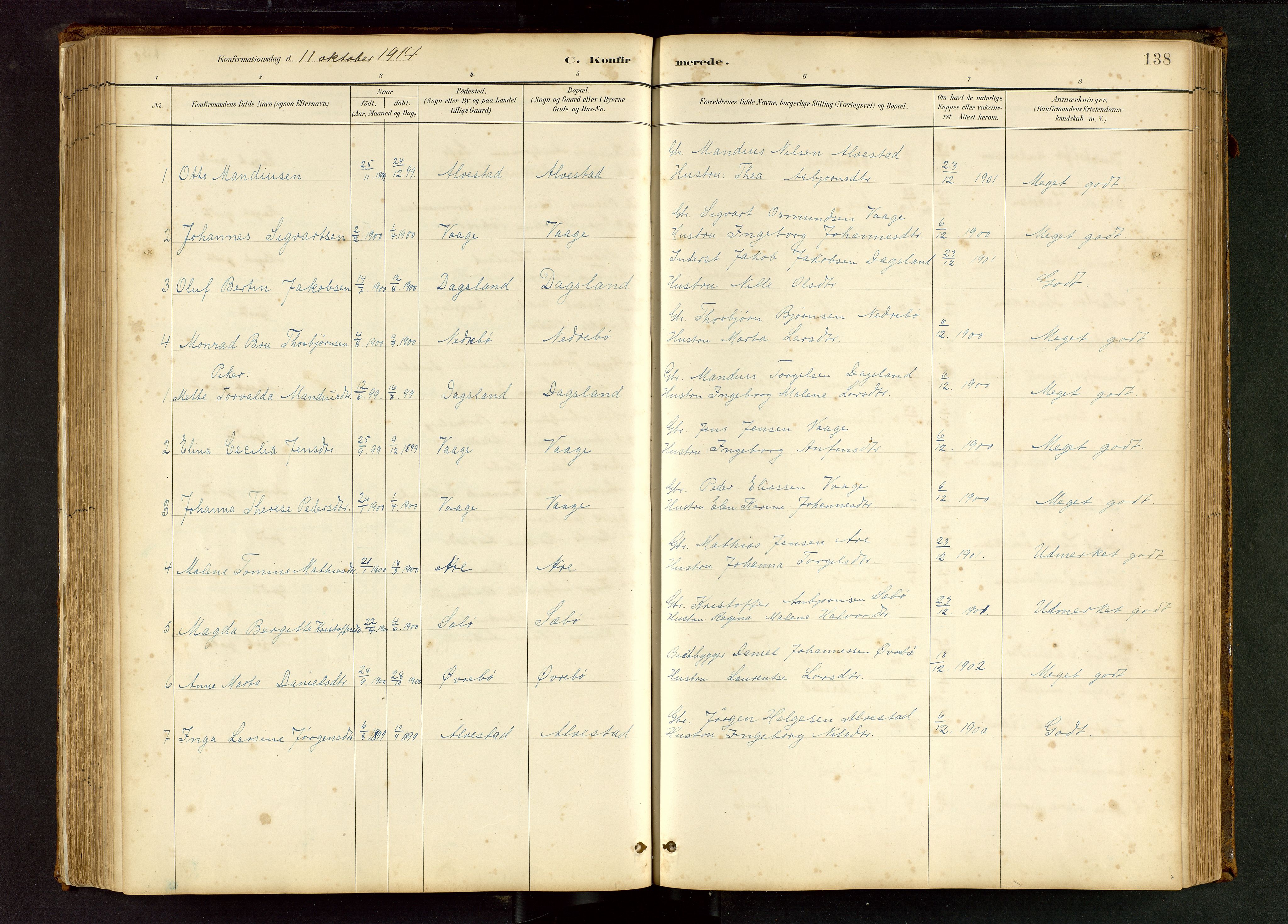 Tysvær sokneprestkontor, AV/SAST-A -101864/H/Ha/Hab/L0005: Parish register (copy) no. B 5, 1887-1947, p. 138