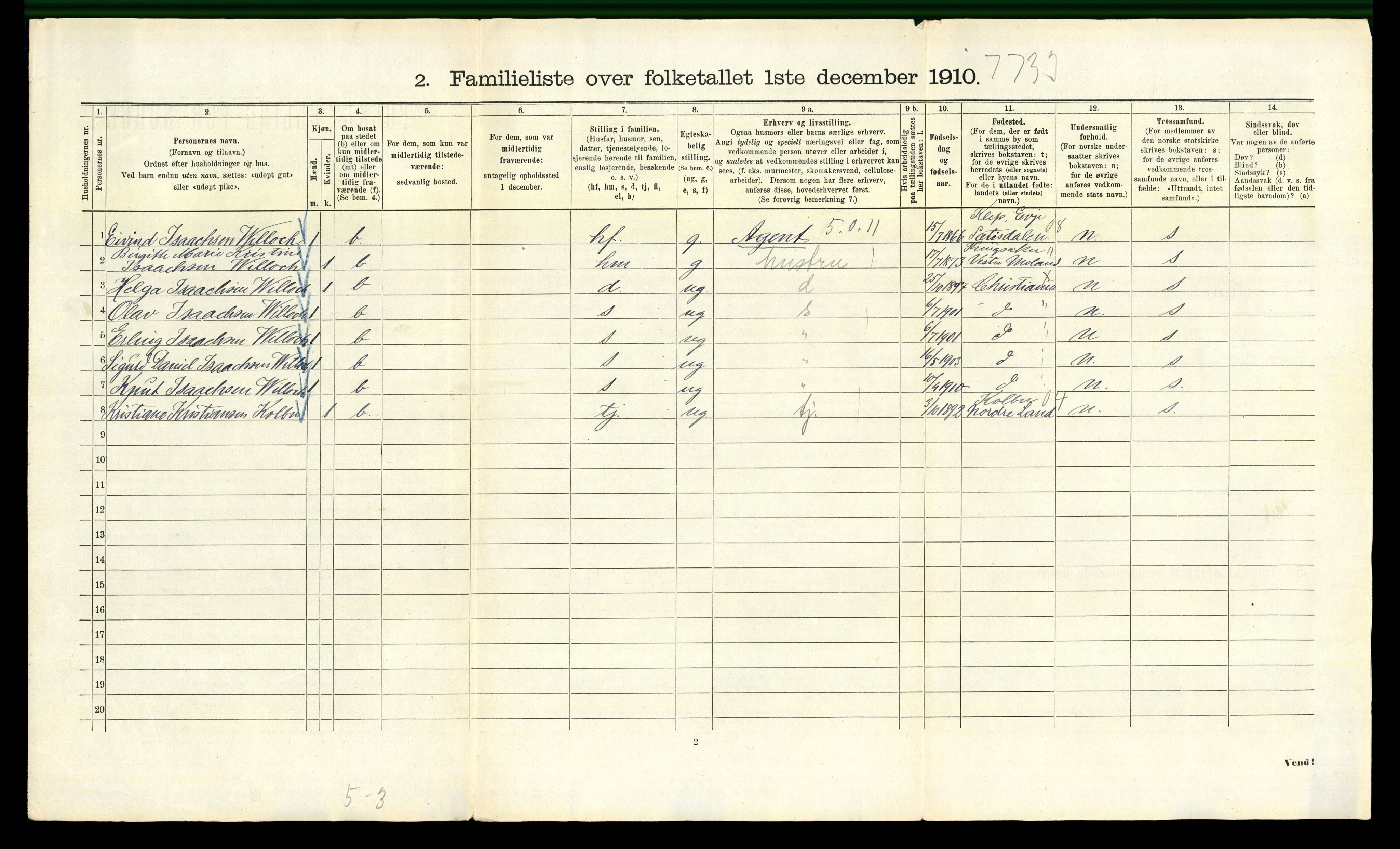 RA, 1910 census for Kristiania, 1910, p. 100448