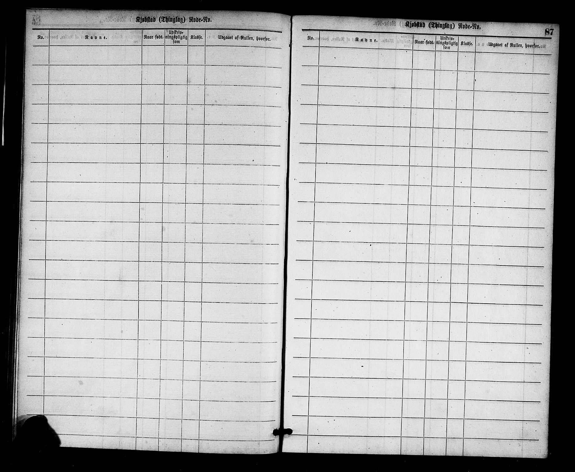 Egersund mønstringskrets, AV/SAK-2031-0019/F/Ff/L0001: Utskrivningsregisterrulle, nr som i hovedrulle, O-8, 1860-1900, p. 89