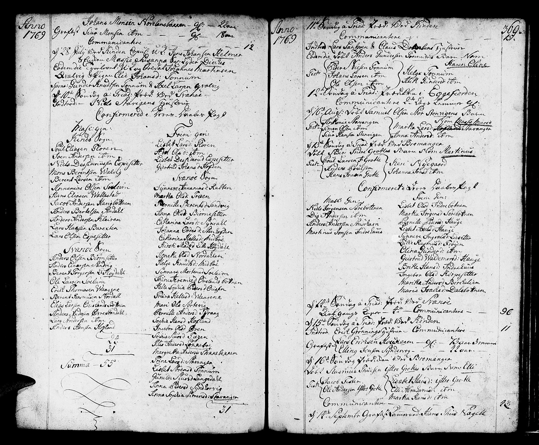 Kinn sokneprestembete, AV/SAB-A-80801/H/Haa/Haaa/L0002: Parish register (official) no. A 2, 1729-1785, p. 369