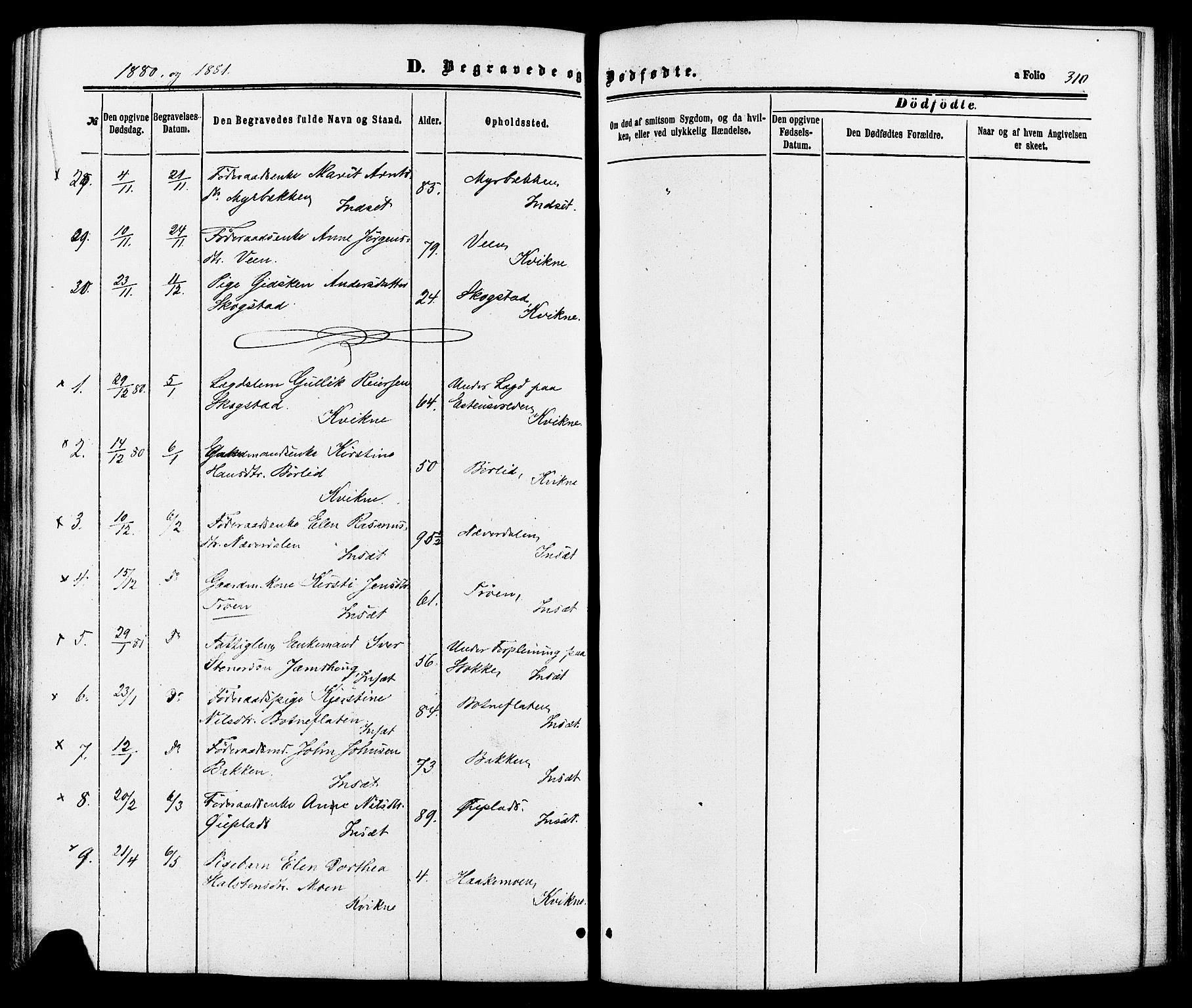Kvikne prestekontor, SAH/PREST-064/H/Ha/Haa/L0006: Parish register (official) no. 6, 1863-1886, p. 310