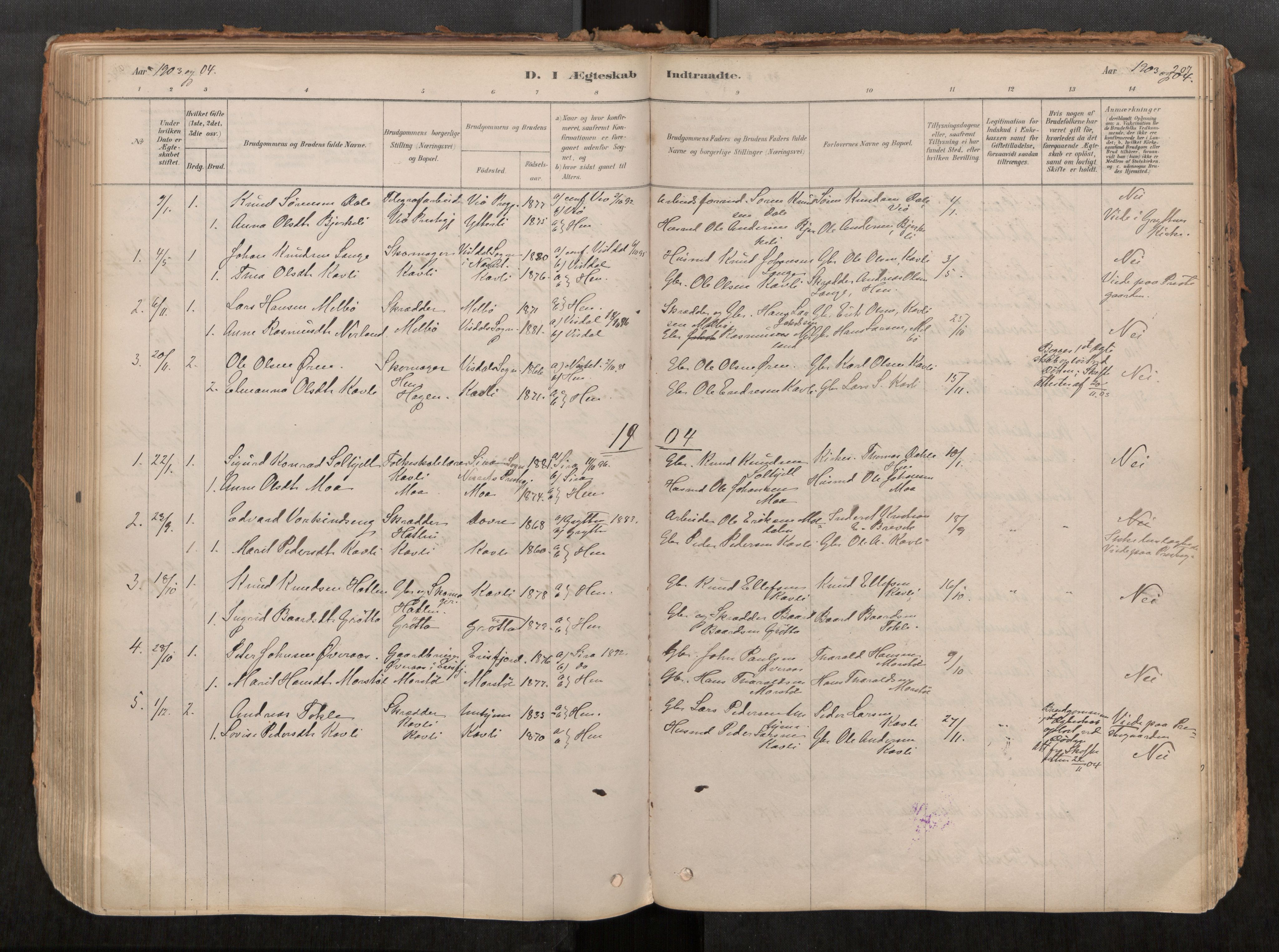 Ministerialprotokoller, klokkerbøker og fødselsregistre - Møre og Romsdal, AV/SAT-A-1454/545/L0594: Parish register (official) no. 545A03, 1878-1920, p. 207