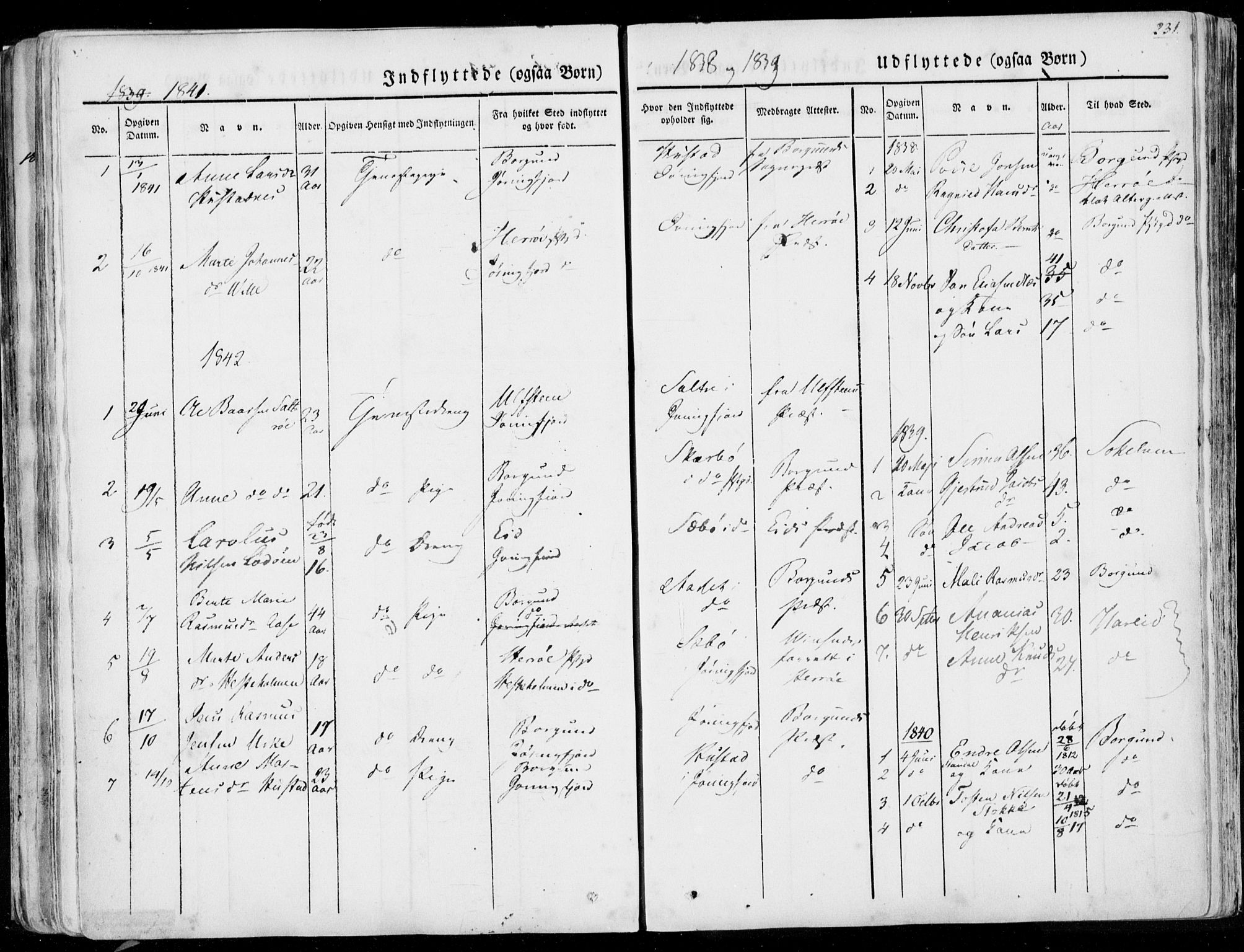 Ministerialprotokoller, klokkerbøker og fødselsregistre - Møre og Romsdal, SAT/A-1454/515/L0208: Parish register (official) no. 515A04, 1830-1846, p. 231