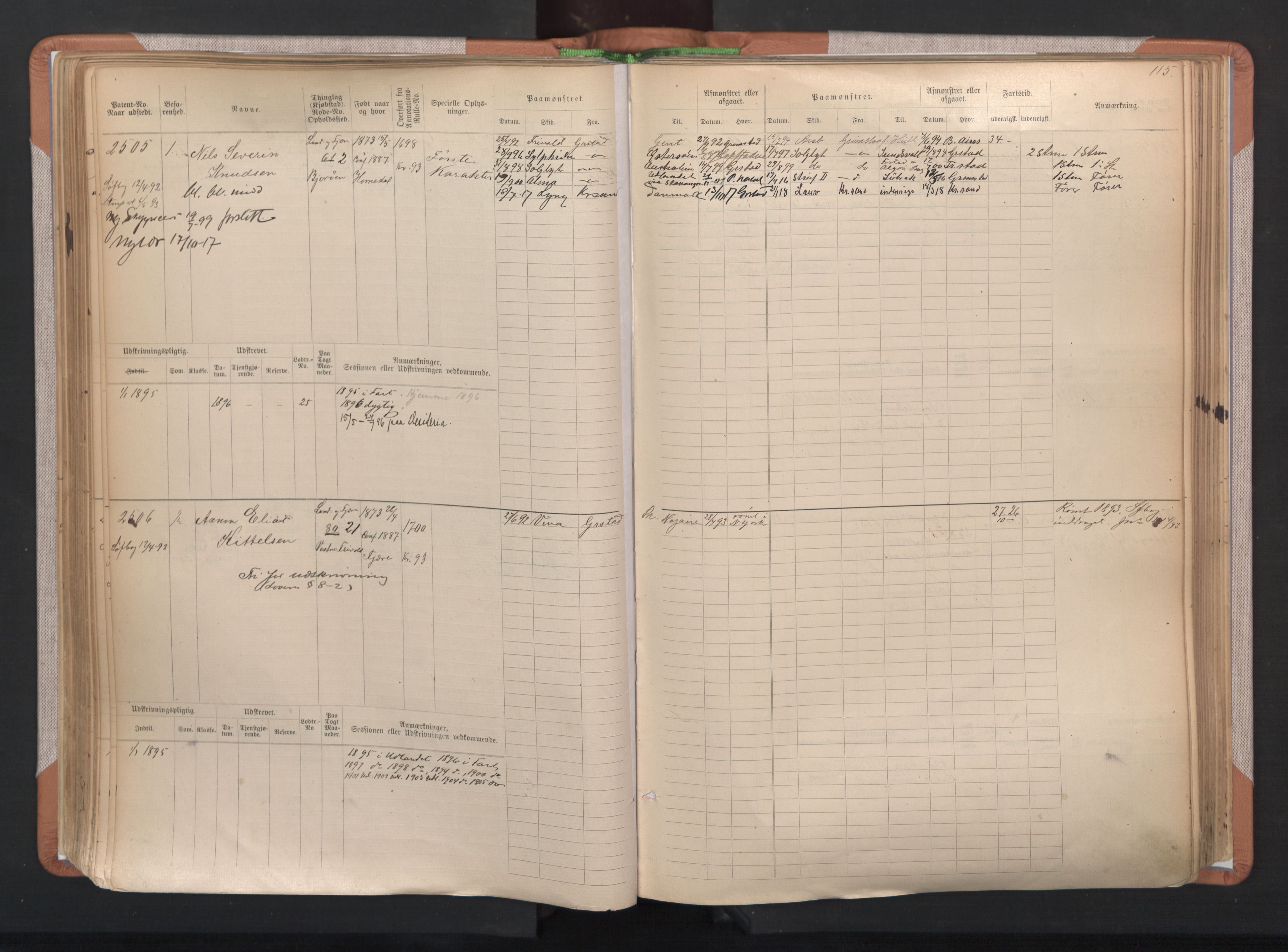 Grimstad mønstringskrets, AV/SAK-2031-0013/F/Fb/L0004: Hovedrulle A nr 2277-3042, F-7, 1889-1940, p. 121