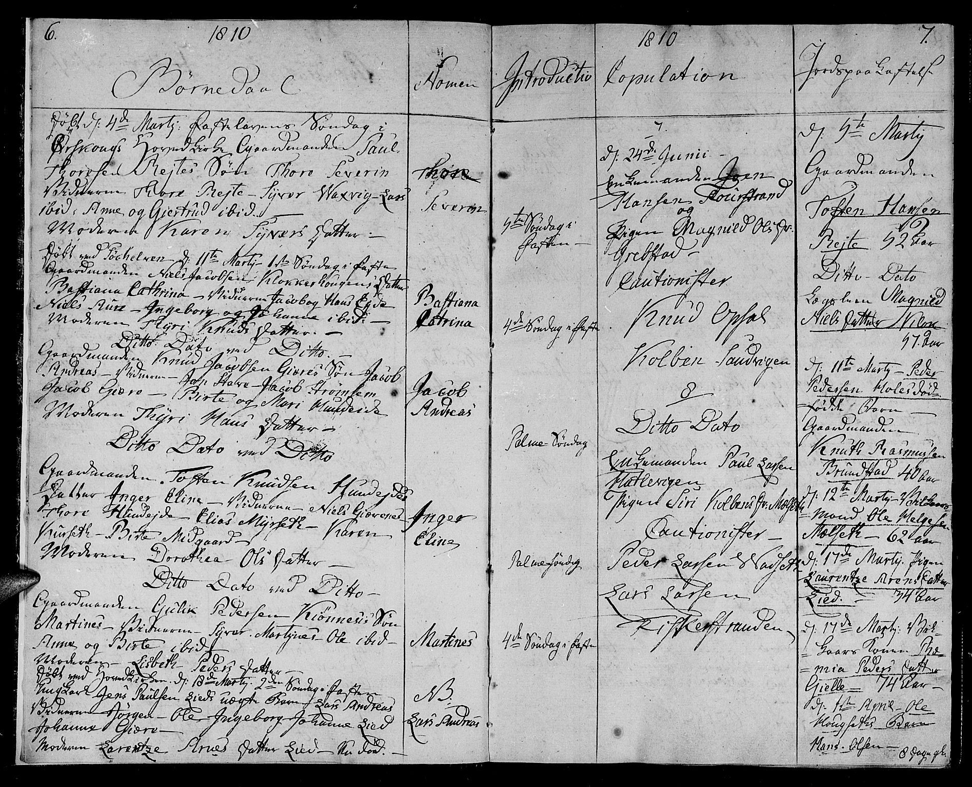 Ministerialprotokoller, klokkerbøker og fødselsregistre - Møre og Romsdal, SAT/A-1454/522/L0309: Parish register (official) no. 522A04, 1810-1816, p. 6-7