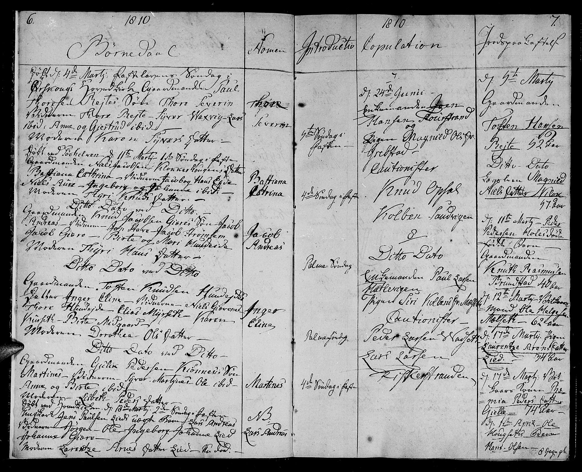 Ministerialprotokoller, klokkerbøker og fødselsregistre - Møre og Romsdal, AV/SAT-A-1454/522/L0309: Parish register (official) no. 522A04, 1810-1816, p. 6-7