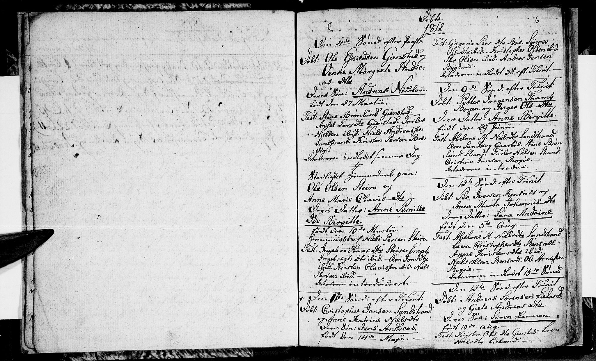 Ministerialprotokoller, klokkerbøker og fødselsregistre - Nordland, AV/SAT-A-1459/895/L1368: Parish register (official) no. 895A03, 1812-1818, p. 6