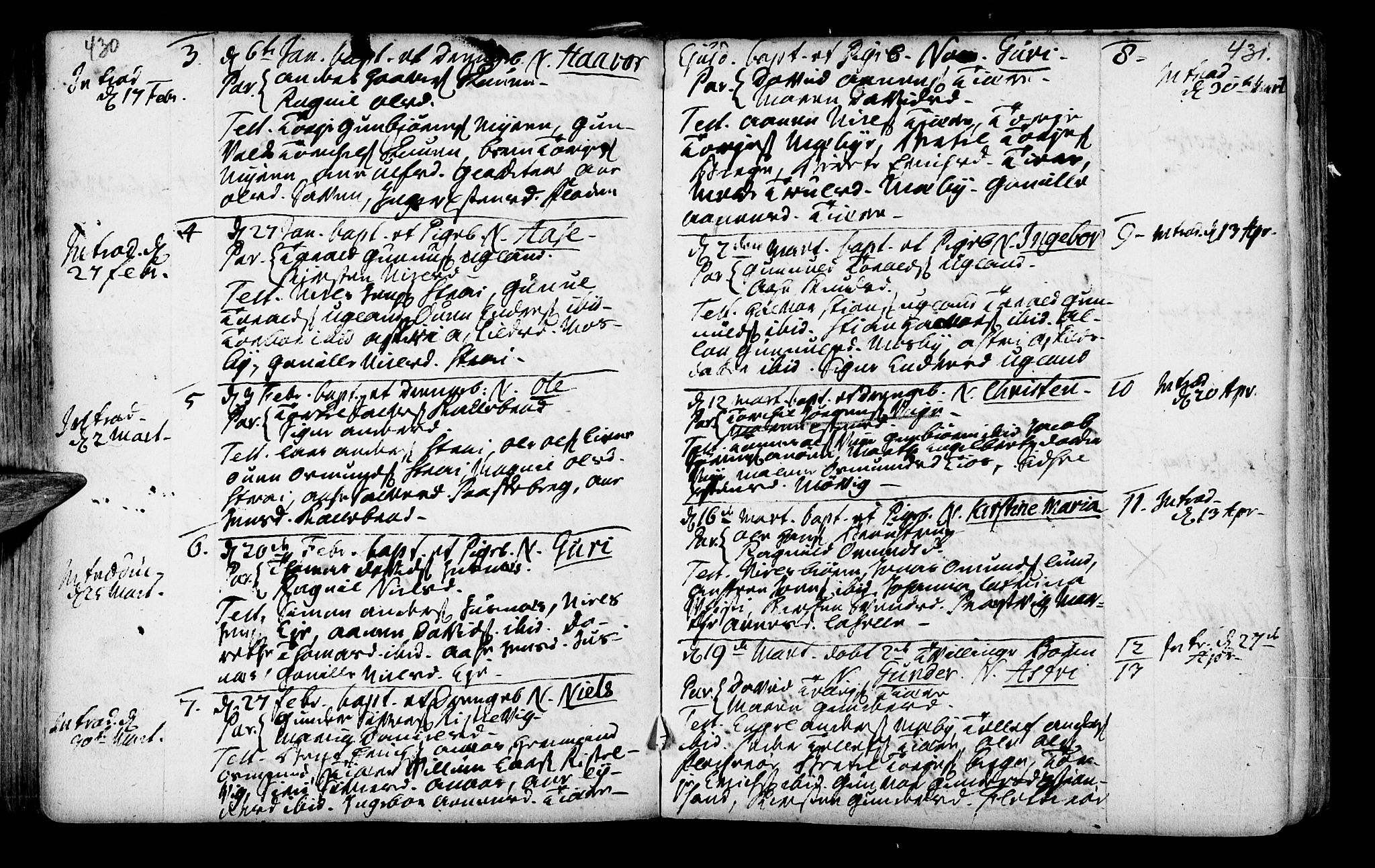 Oddernes sokneprestkontor, AV/SAK-1111-0033/F/Fa/Faa/L0002: Parish register (official) no. A 2, 1719-1764, p. 430-431