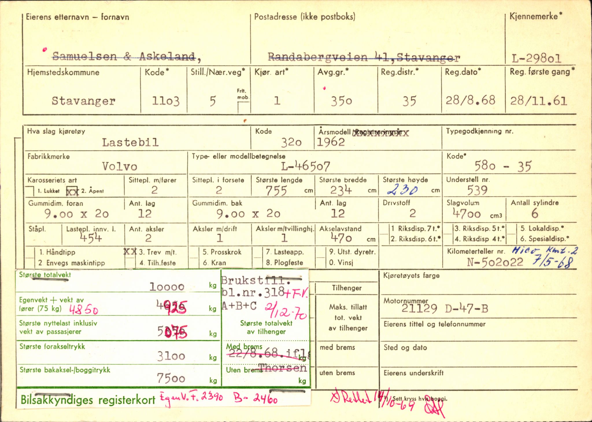 Stavanger trafikkstasjon, AV/SAST-A-101942/0/F/L0048: L-29100 - L-29899, 1930-1971, p. 1875