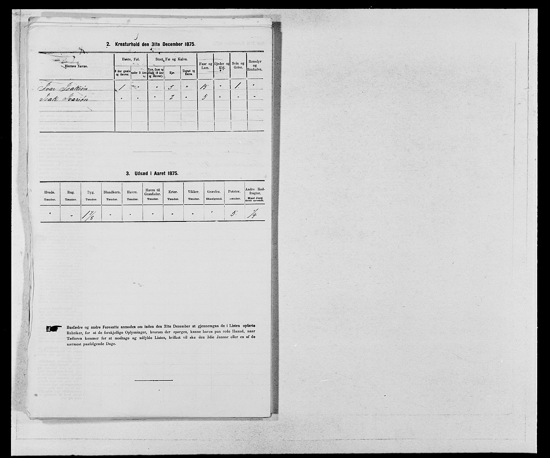 SAB, 1875 census for 1230P Ullensvang, 1875, p. 740