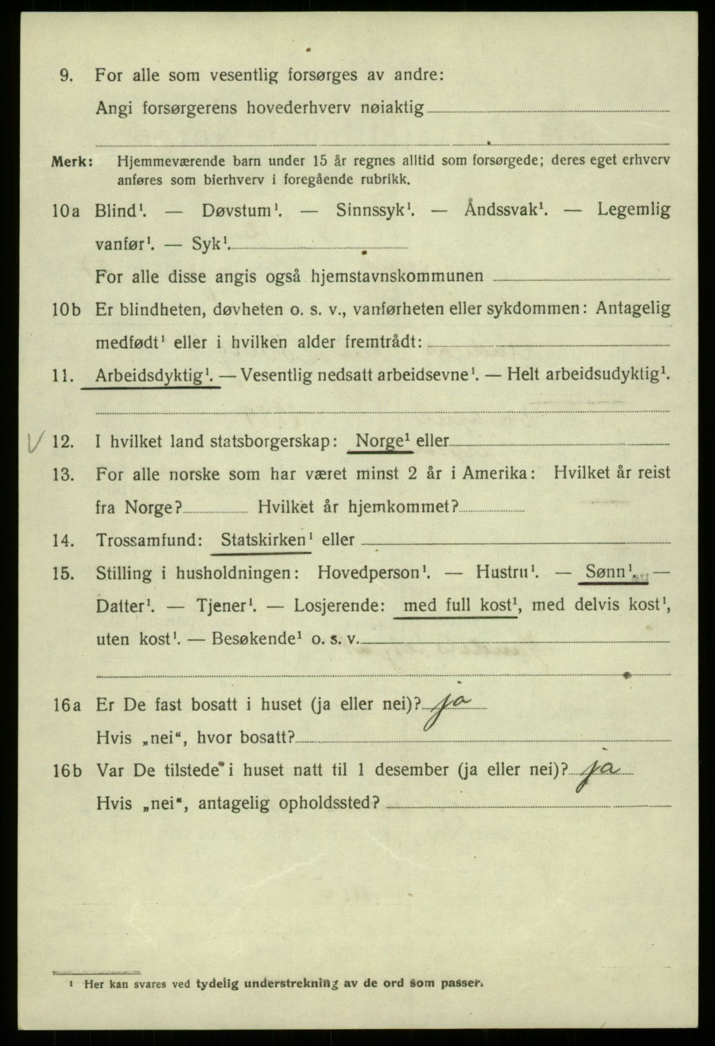 SAB, 1920 census for Bergen, 1920, p. 91774