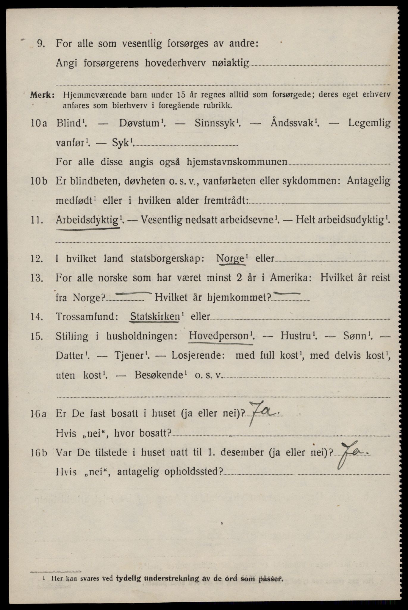 SAST, 1920 census for Avaldsnes, 1920, p. 2640