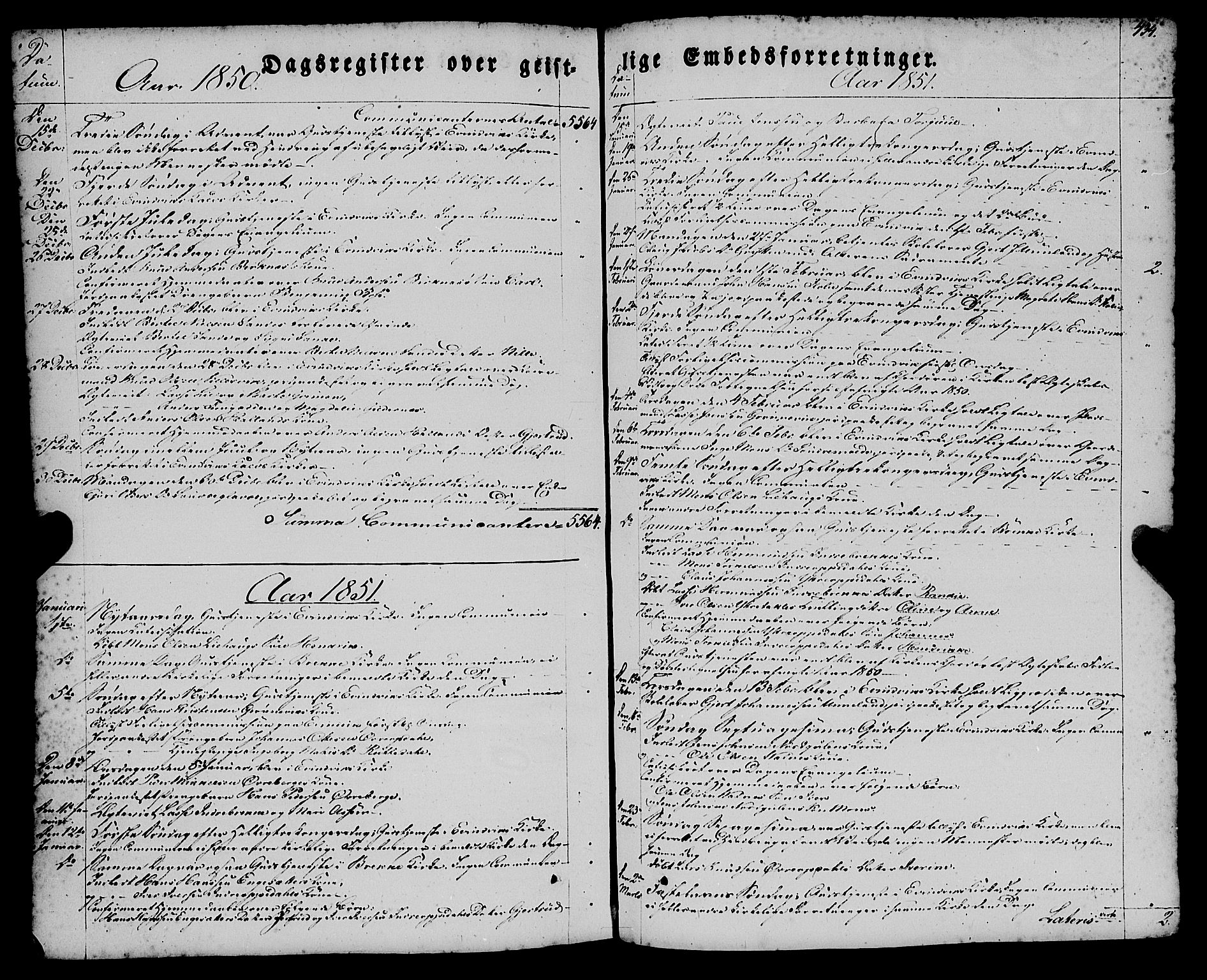 Gulen sokneprestembete, SAB/A-80201/H/Haa/Haaa/L0021: Parish register (official) no. A 21, 1848-1858, p. 434