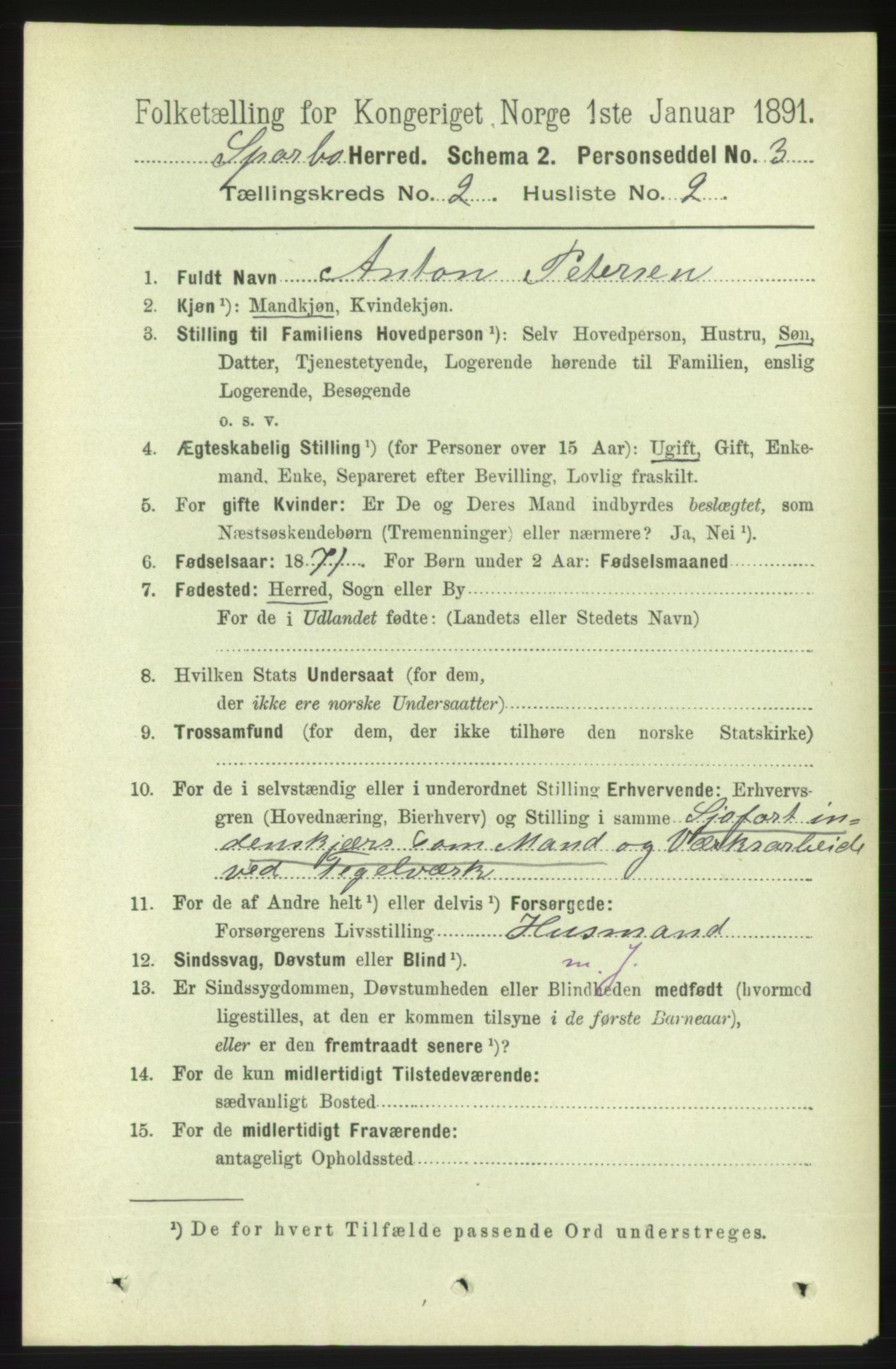 RA, 1891 census for 1731 Sparbu, 1891, p. 680