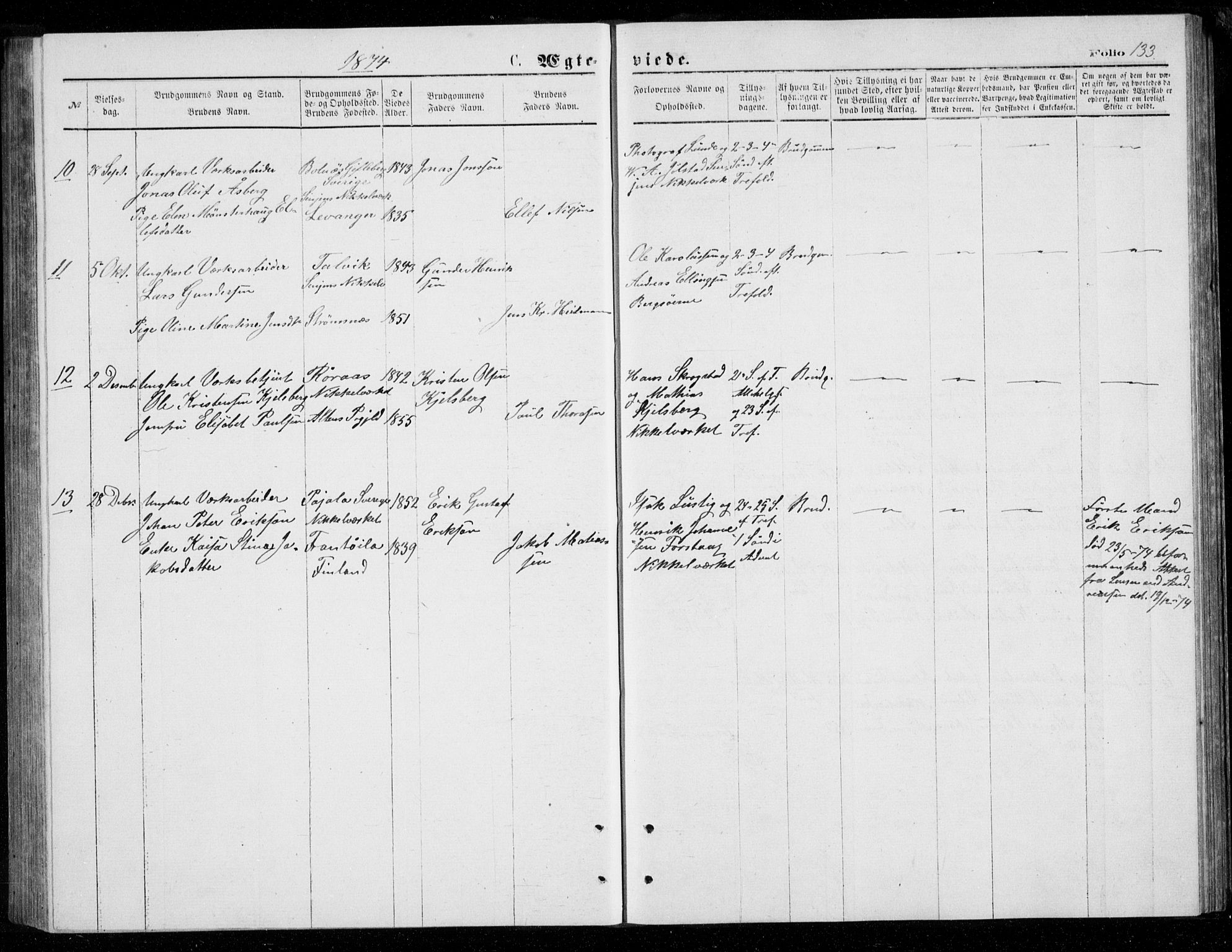 Berg sokneprestkontor, AV/SATØ-S-1318/G/Ga/Gab/L0003klokker: Parish register (copy) no. 3, 1874-1886, p. 133