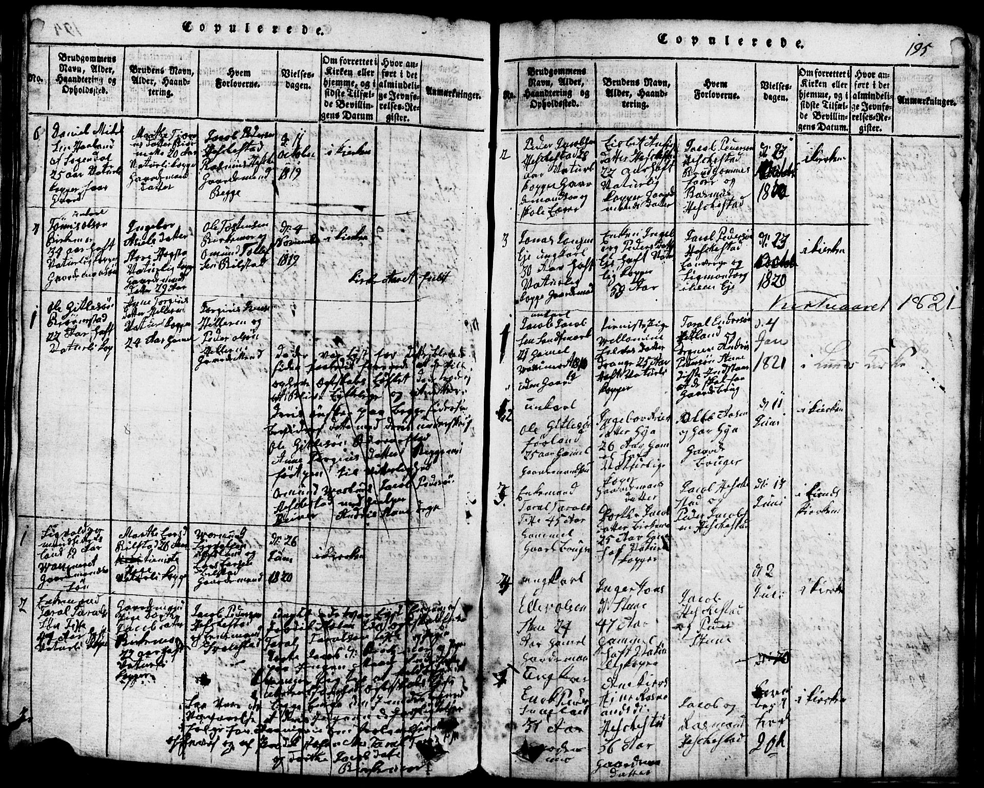 Lund sokneprestkontor, AV/SAST-A-101809/S07/L0001: Parish register (copy) no. B 1, 1815-1853, p. 195