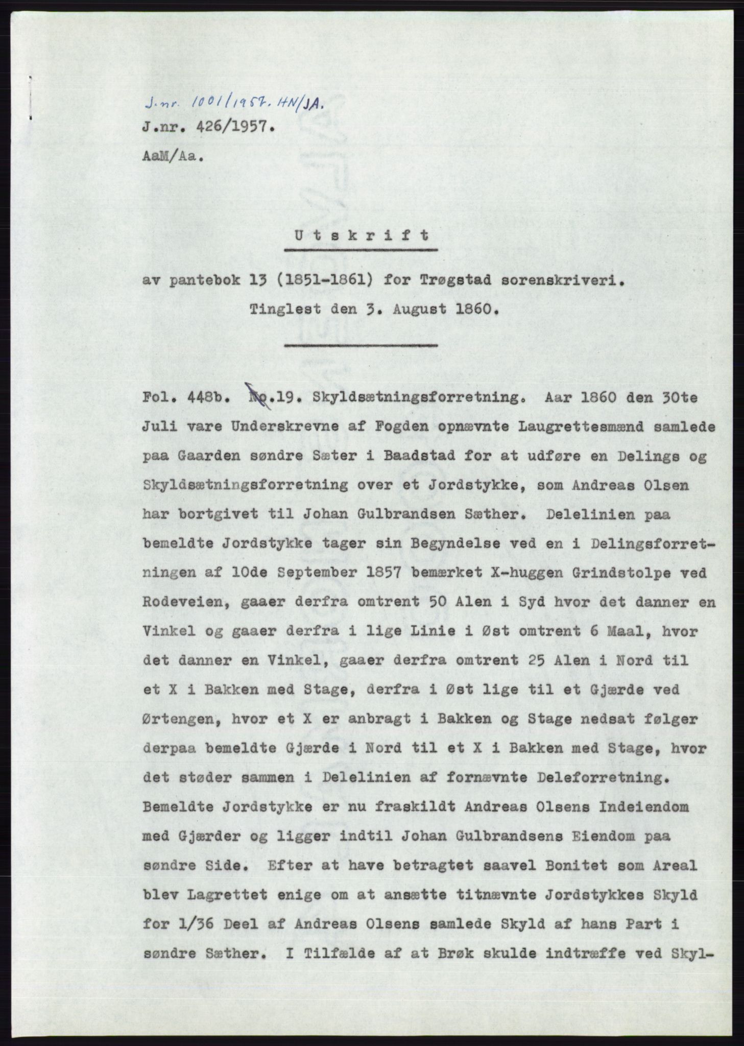 Statsarkivet i Oslo, AV/SAO-A-10621/Z/Zd/L0006: Avskrifter, j.nr 5-792/1957, 1957, p. 231