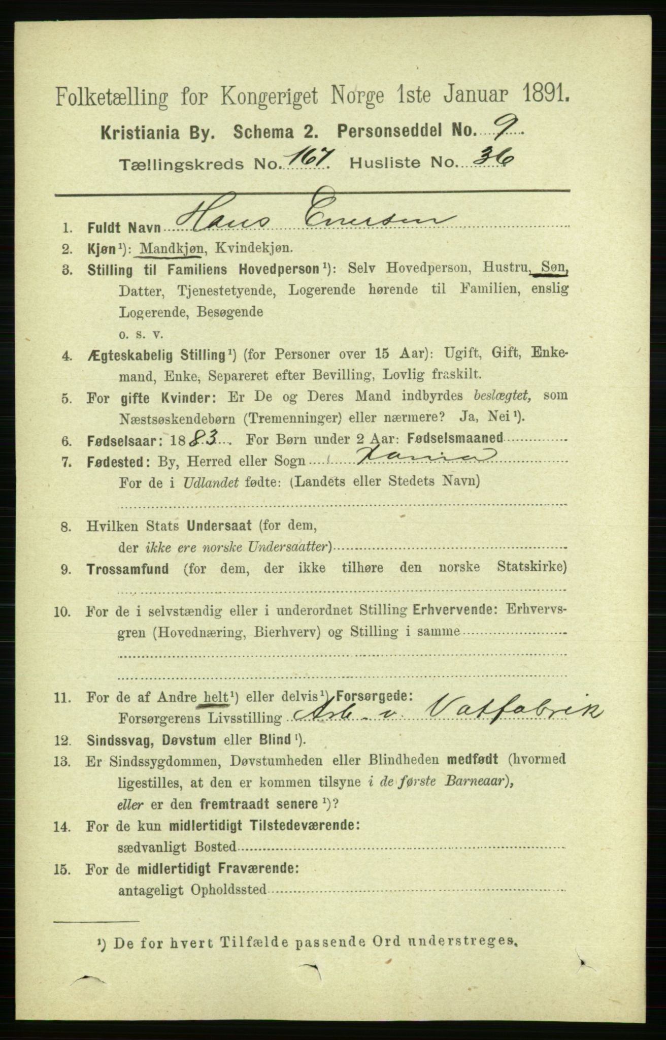 RA, 1891 census for 0301 Kristiania, 1891, p. 98035