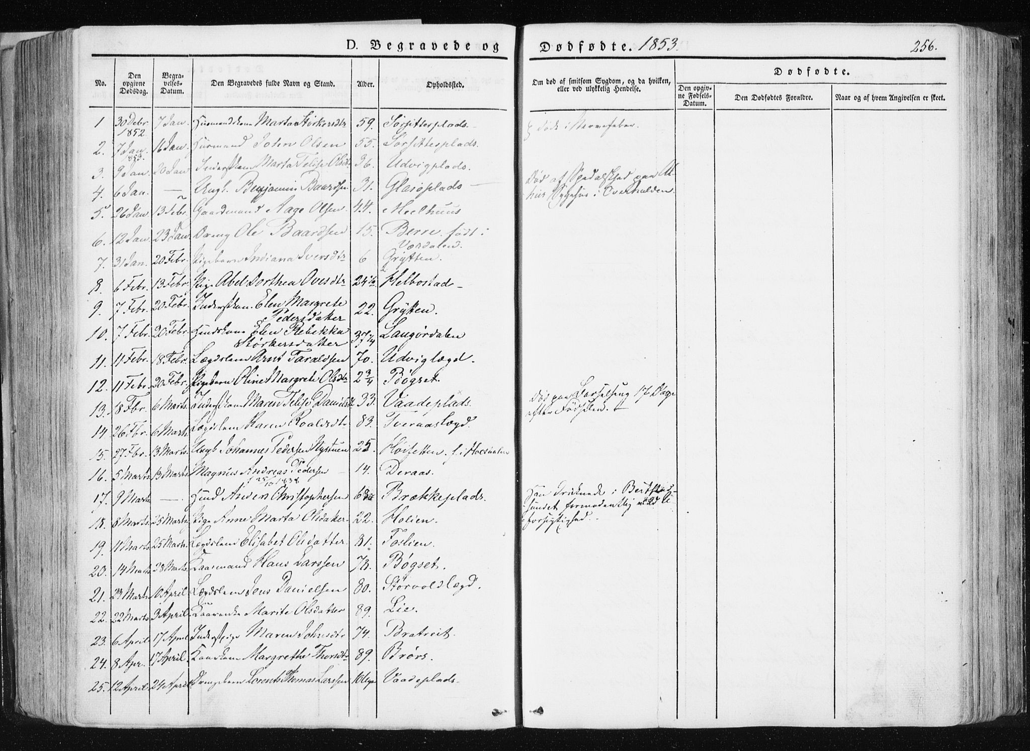Ministerialprotokoller, klokkerbøker og fødselsregistre - Nord-Trøndelag, SAT/A-1458/741/L0393: Parish register (official) no. 741A07, 1849-1863, p. 256