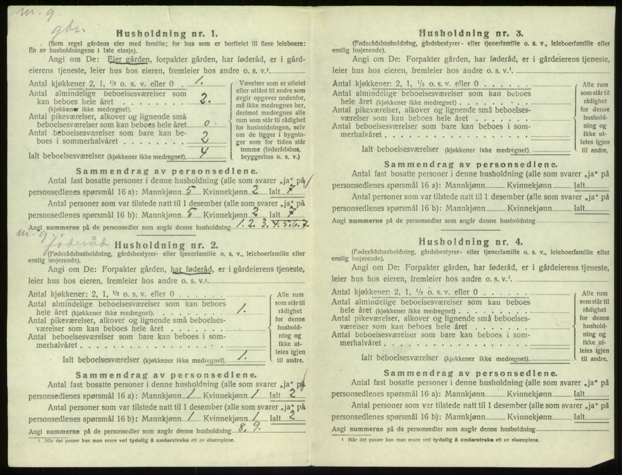 SAB, 1920 census for Åsane, 1920, p. 517