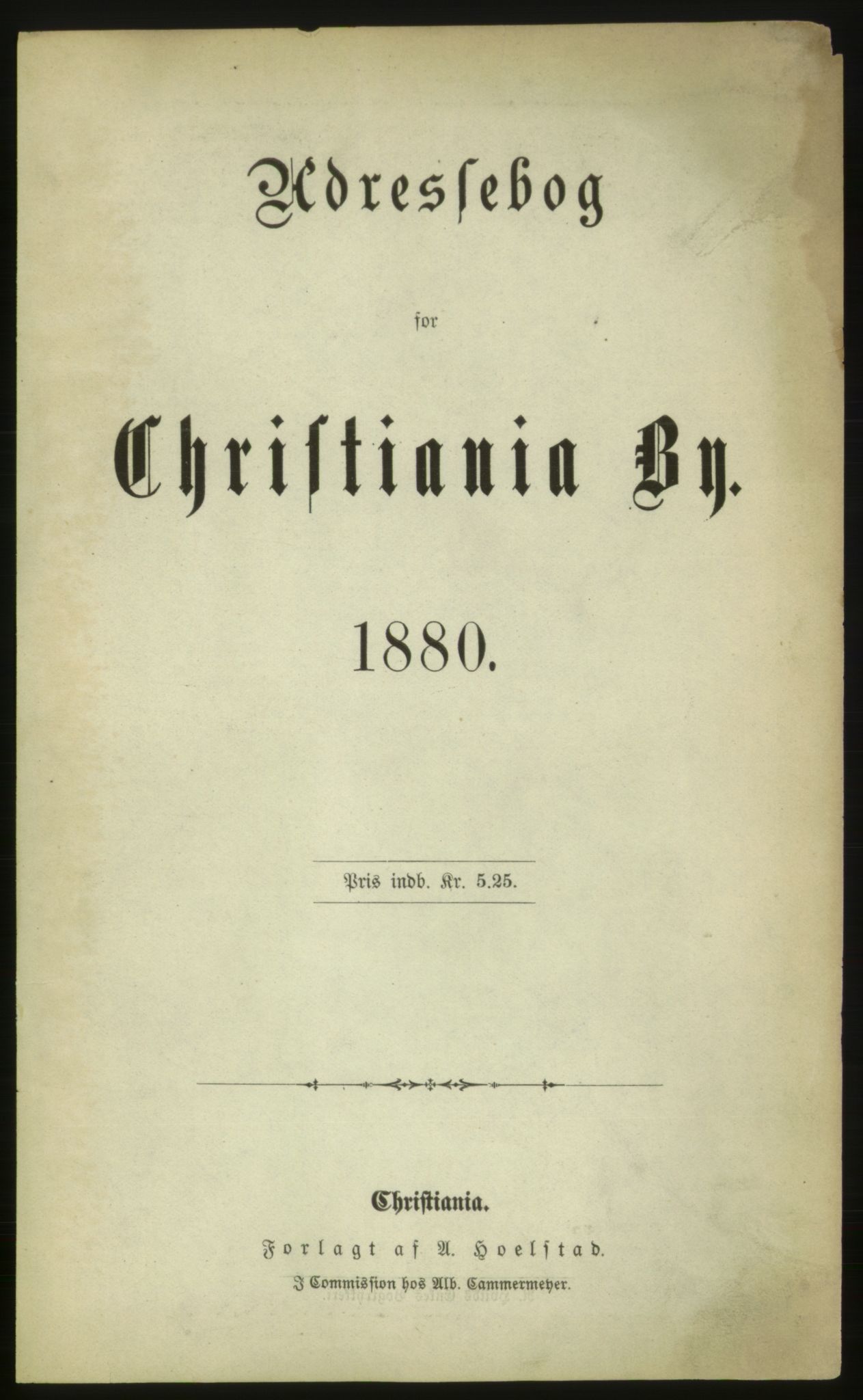 Kristiania/Oslo adressebok, PUBL/-, 1880