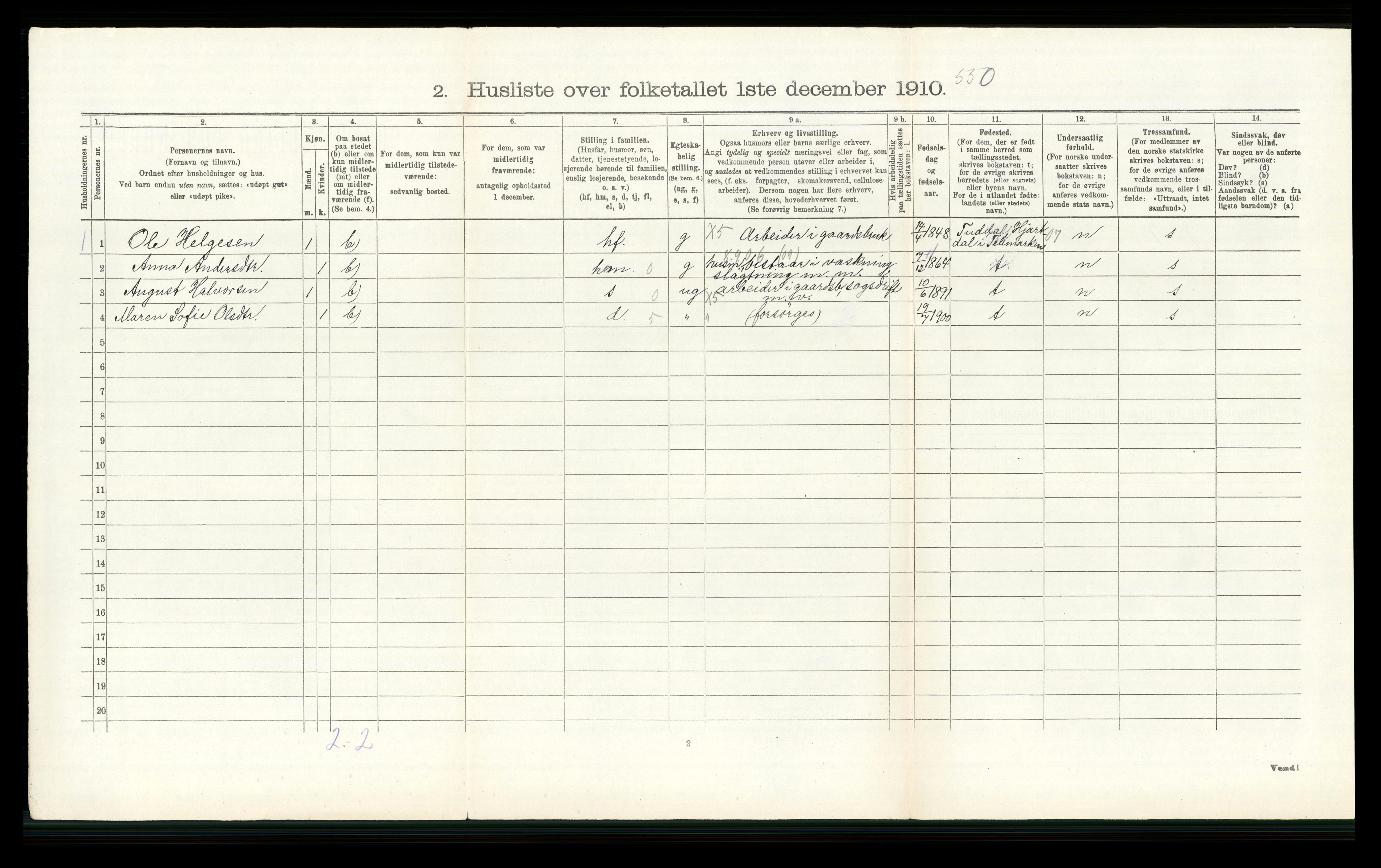 RA, 1910 census for Modum, 1910, p. 347