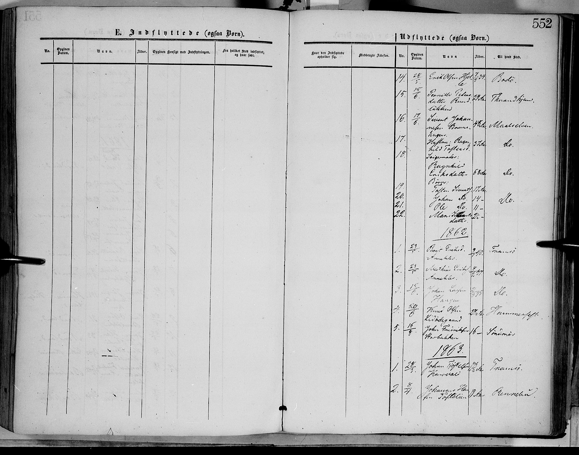 Dovre prestekontor, SAH/PREST-066/H/Ha/Haa/L0001: Parish register (official) no. 1, 1854-1878, p. 552