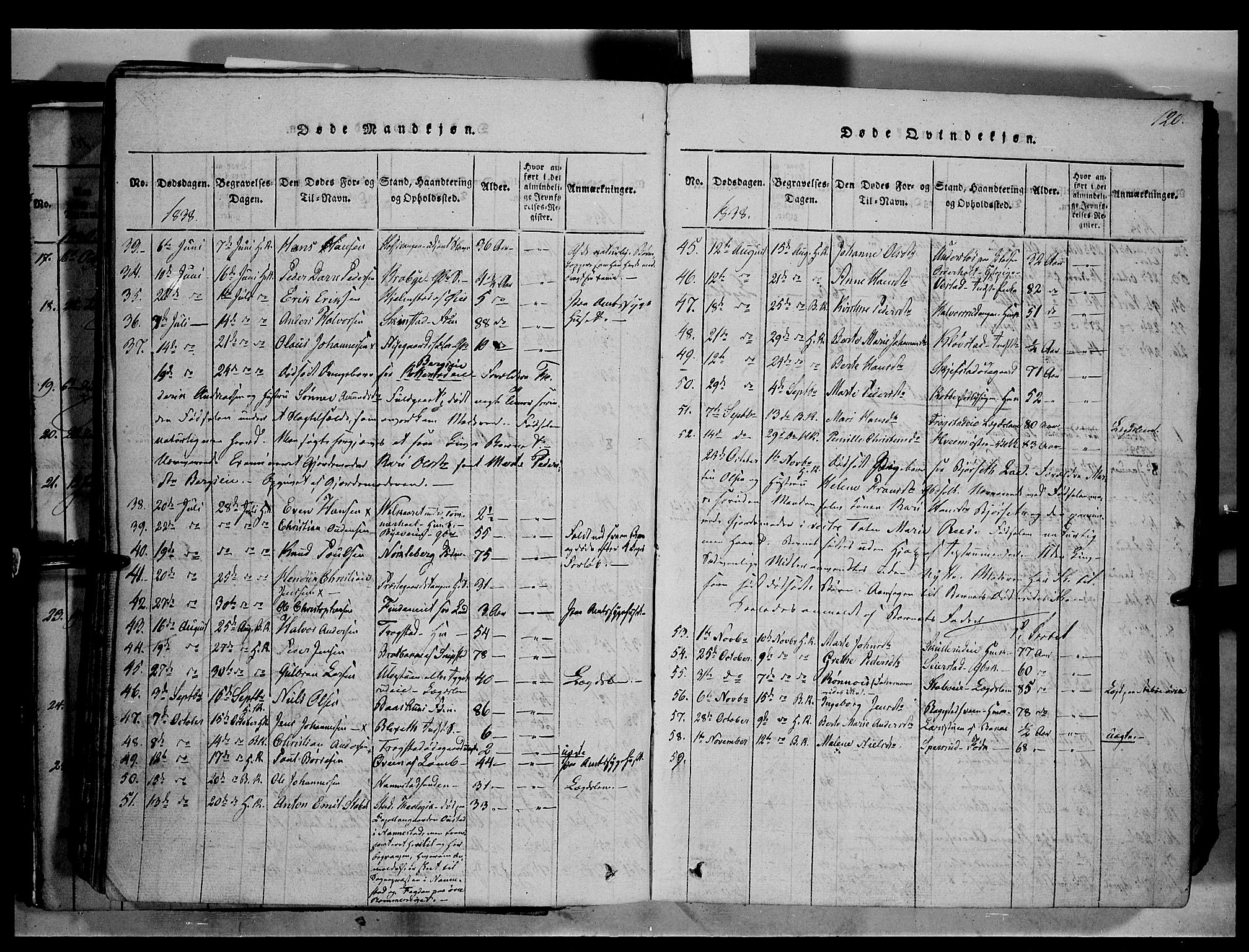 Østre Toten prestekontor, SAH/PREST-104/H/Ha/Haa/L0001: Parish register (official) no. 1, 1828-1839, p. 120