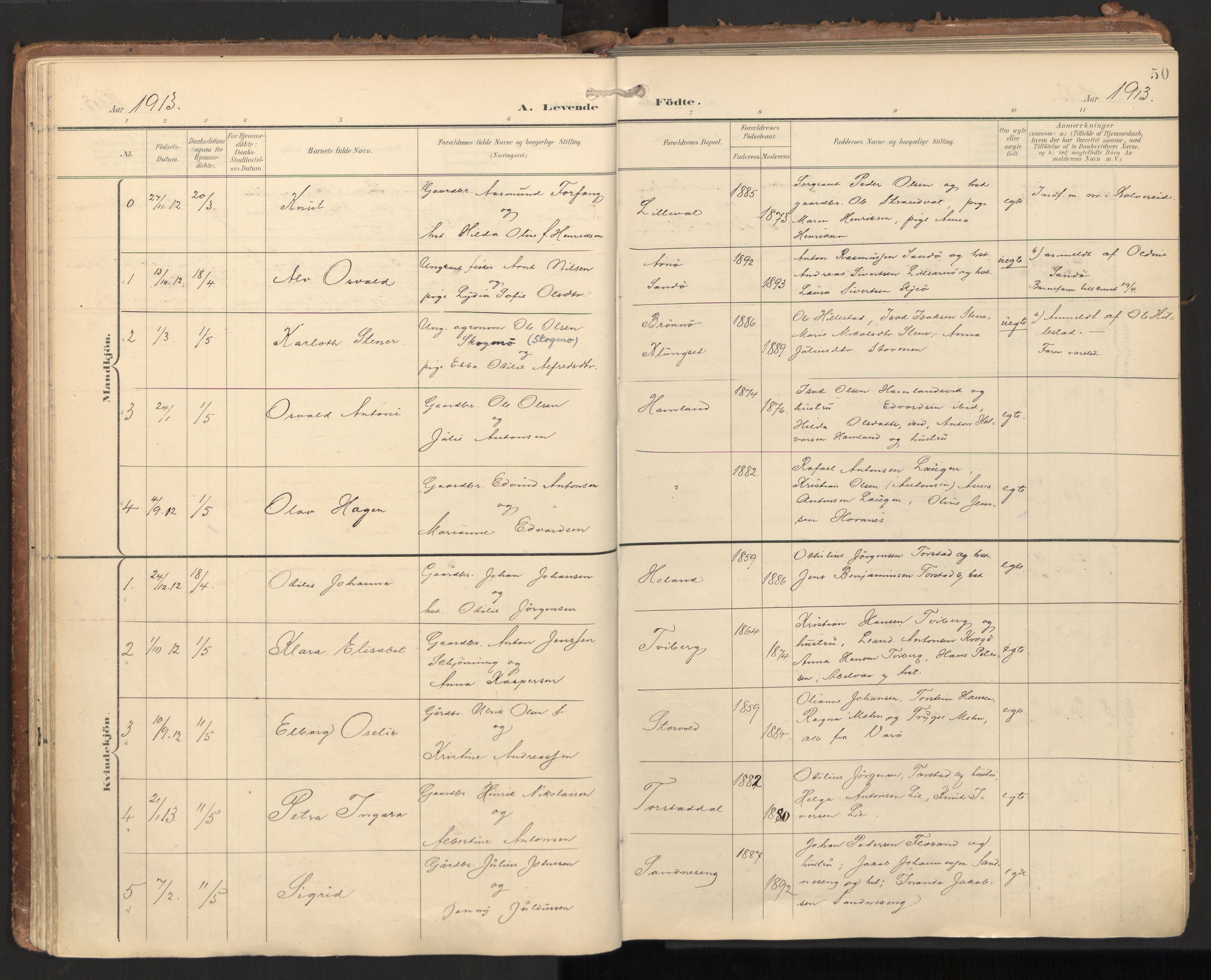 Ministerialprotokoller, klokkerbøker og fødselsregistre - Nord-Trøndelag, SAT/A-1458/784/L0677: Parish register (official) no. 784A12, 1900-1920, p. 50