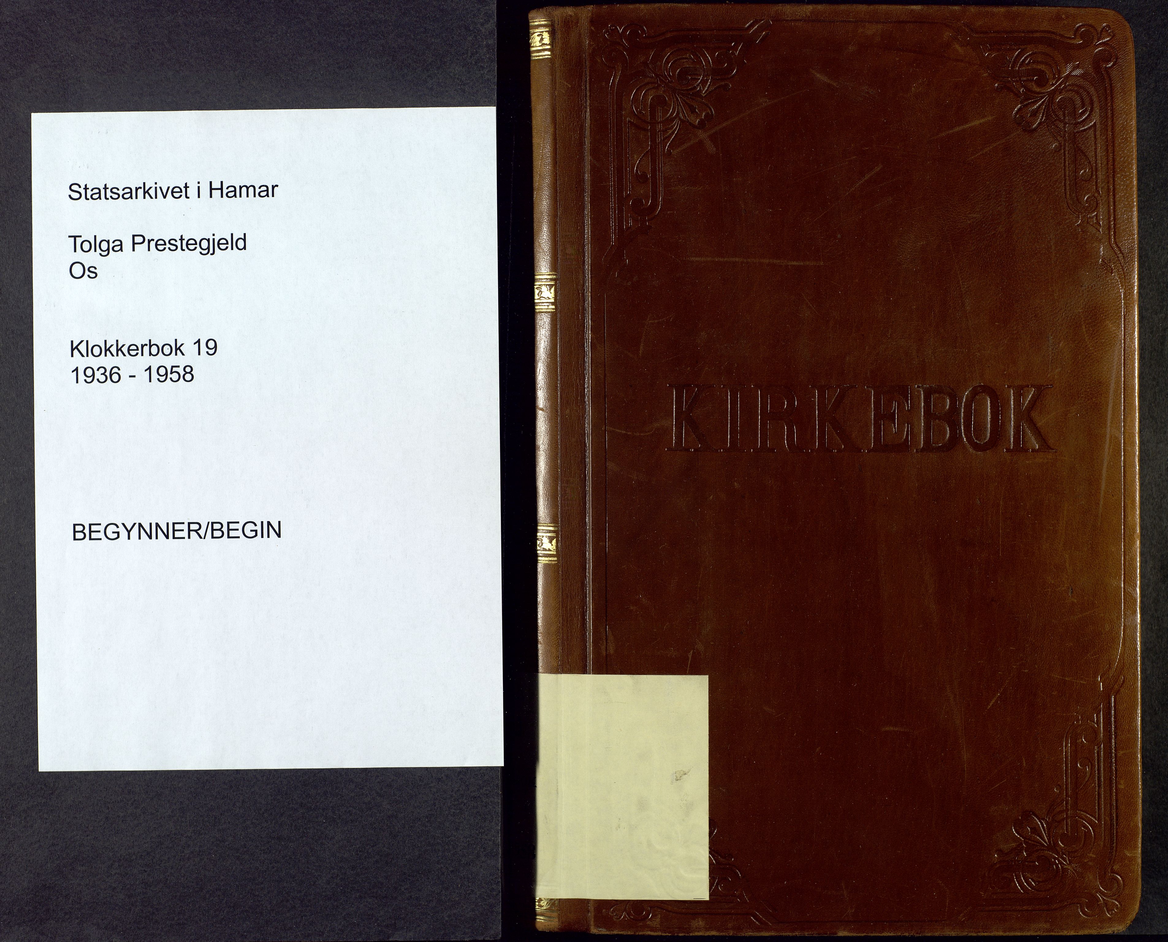Tolga prestekontor, AV/SAH-PREST-062/L/L0019: Parish register (copy) no. 19, 1936-1958