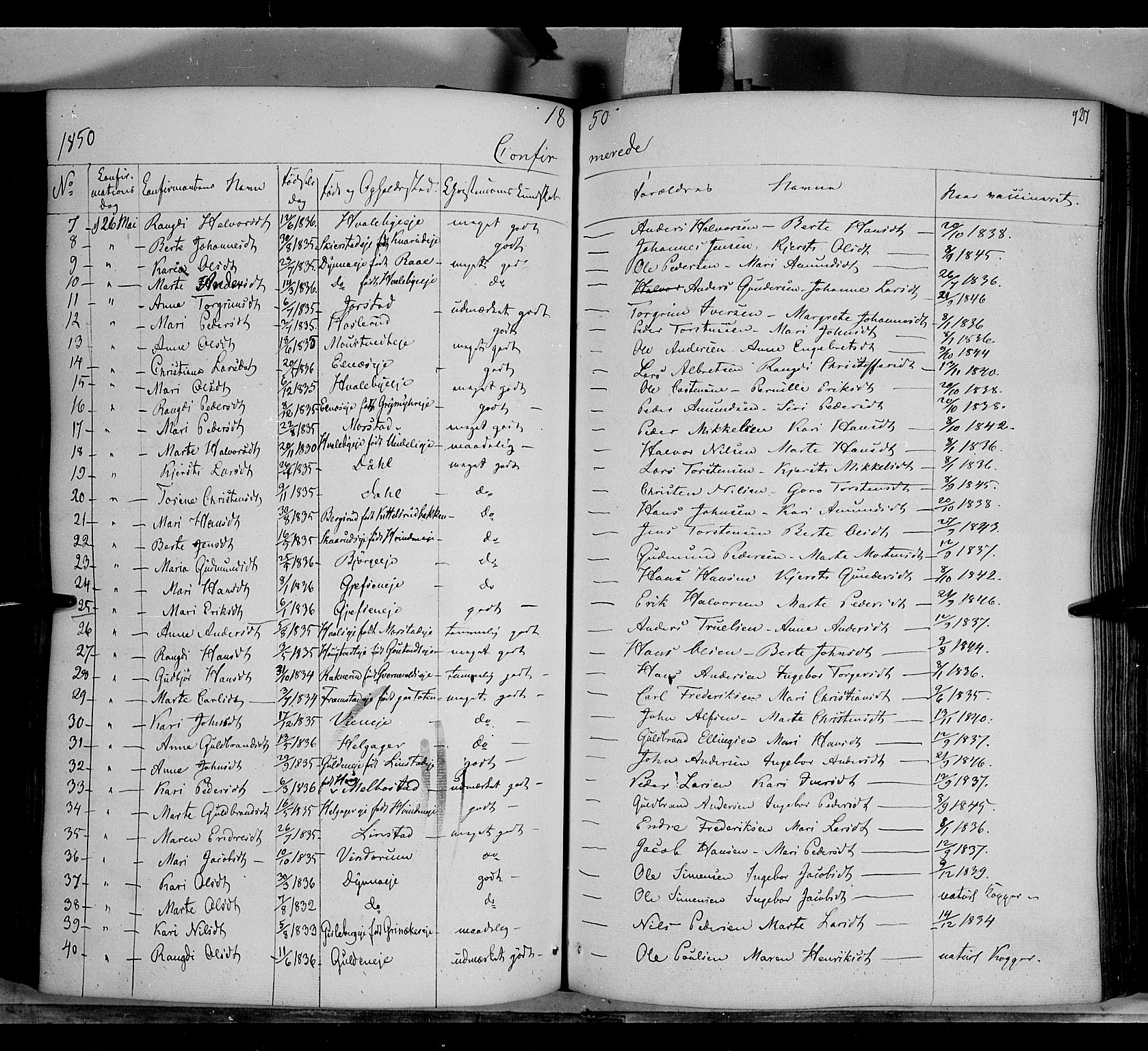 Gran prestekontor, SAH/PREST-112/H/Ha/Haa/L0011: Parish register (official) no. 11, 1842-1856, p. 726-727