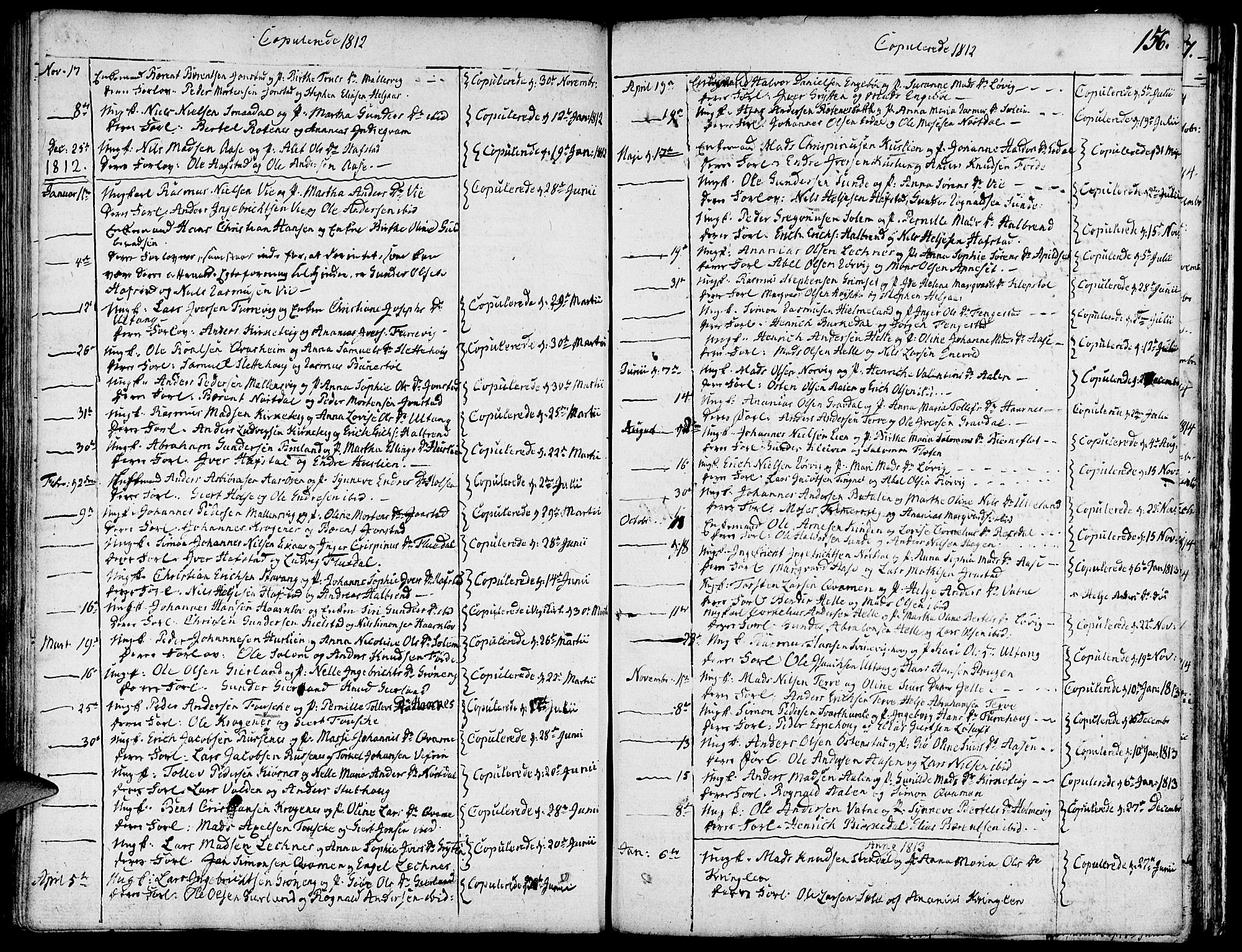 Førde sokneprestembete, SAB/A-79901/H/Haa/Haaa/L0005: Parish register (official) no. A 5, 1803-1821, p. 156