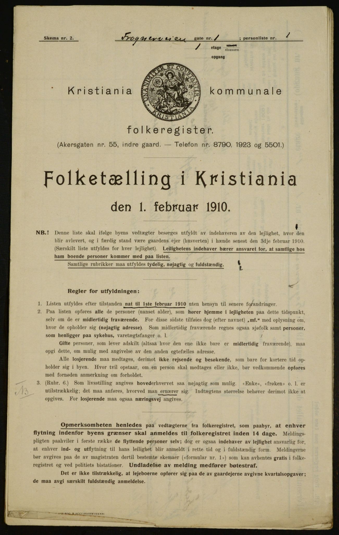 OBA, Municipal Census 1910 for Kristiania, 1910, p. 25350