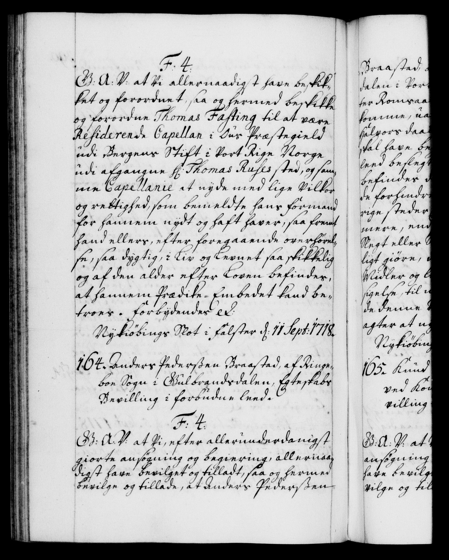 Danske Kanselli 1572-1799, AV/RA-EA-3023/F/Fc/Fca/Fcaa/L0022: Norske registre, 1716-1719, p. 390b