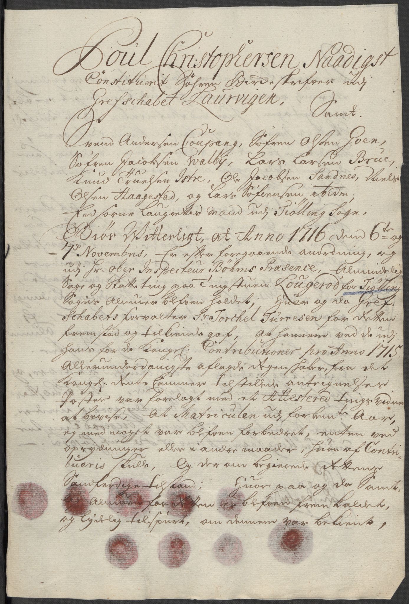 Rentekammeret inntil 1814, Reviderte regnskaper, Fogderegnskap, AV/RA-EA-4092/R33/L1986: Fogderegnskap Larvik grevskap, 1714-1715, p. 570