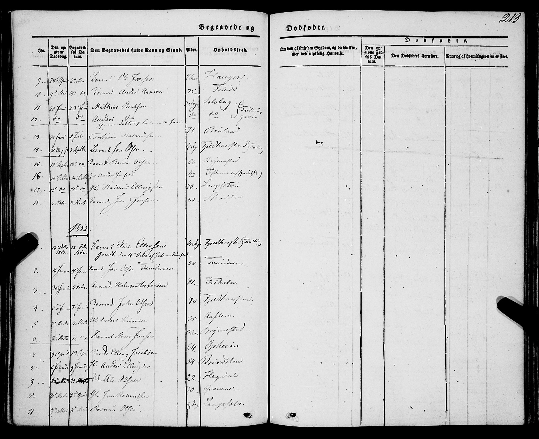 Innvik sokneprestembete, AV/SAB-A-80501: Parish register (official) no. A 5, 1847-1865, p. 213