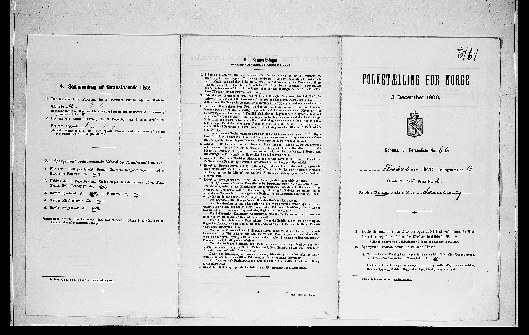 RA, 1900 census for Norderhov, 1900, p. 2840