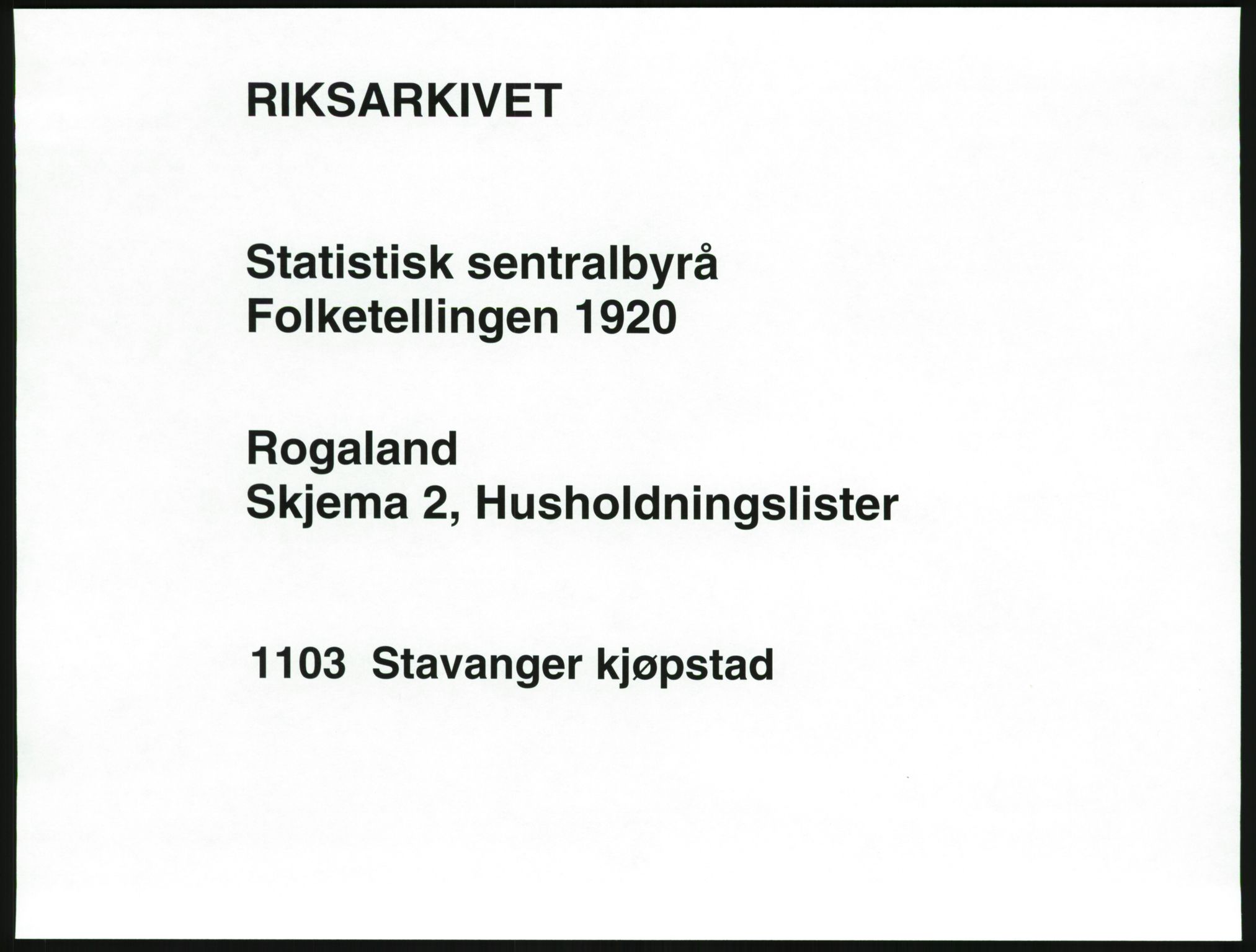 SAST, 1920 census for Stavanger, 1920, p. 162