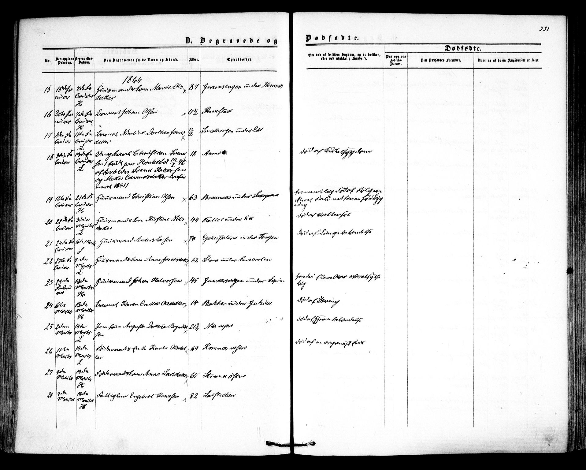 Høland prestekontor Kirkebøker, AV/SAO-A-10346a/F/Fa/L0011: Parish register (official) no. I 11, 1862-1869, p. 331