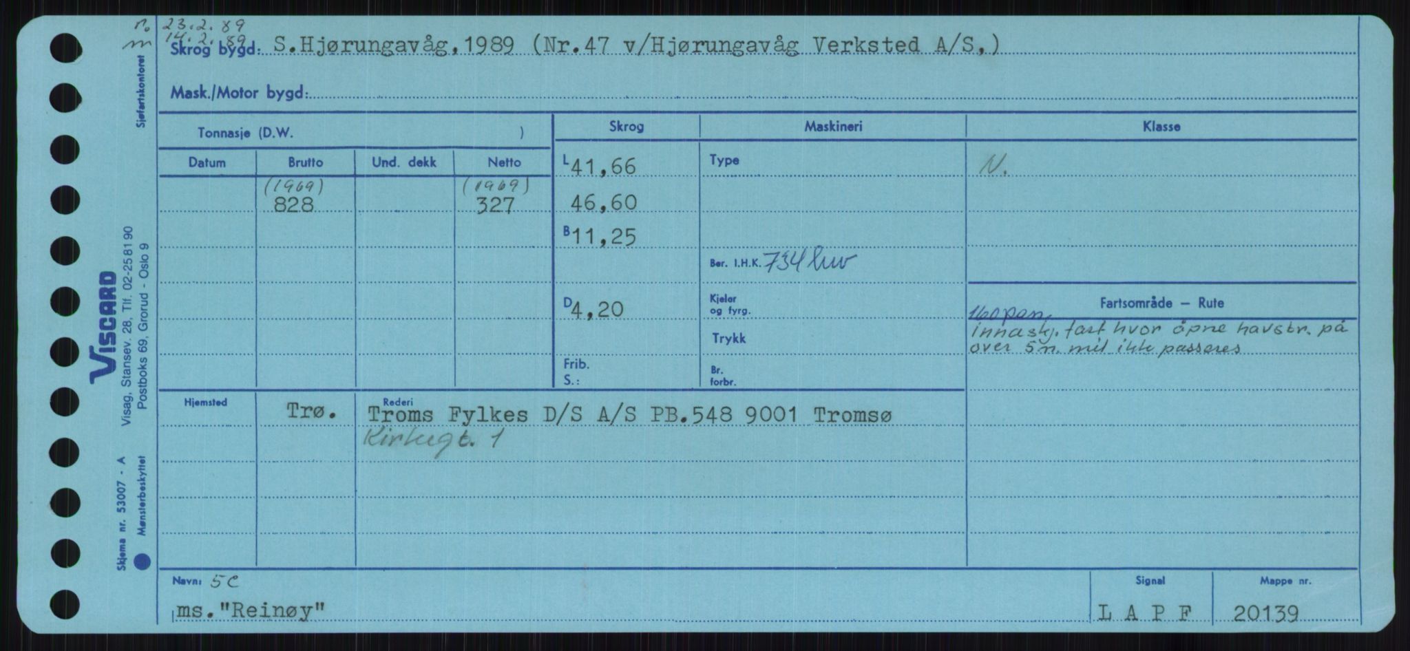 Sjøfartsdirektoratet med forløpere, Skipsmålingen, RA/S-1627/H/Ha/L0004/0002: Fartøy, Mas-R / Fartøy, Odin-R, p. 609