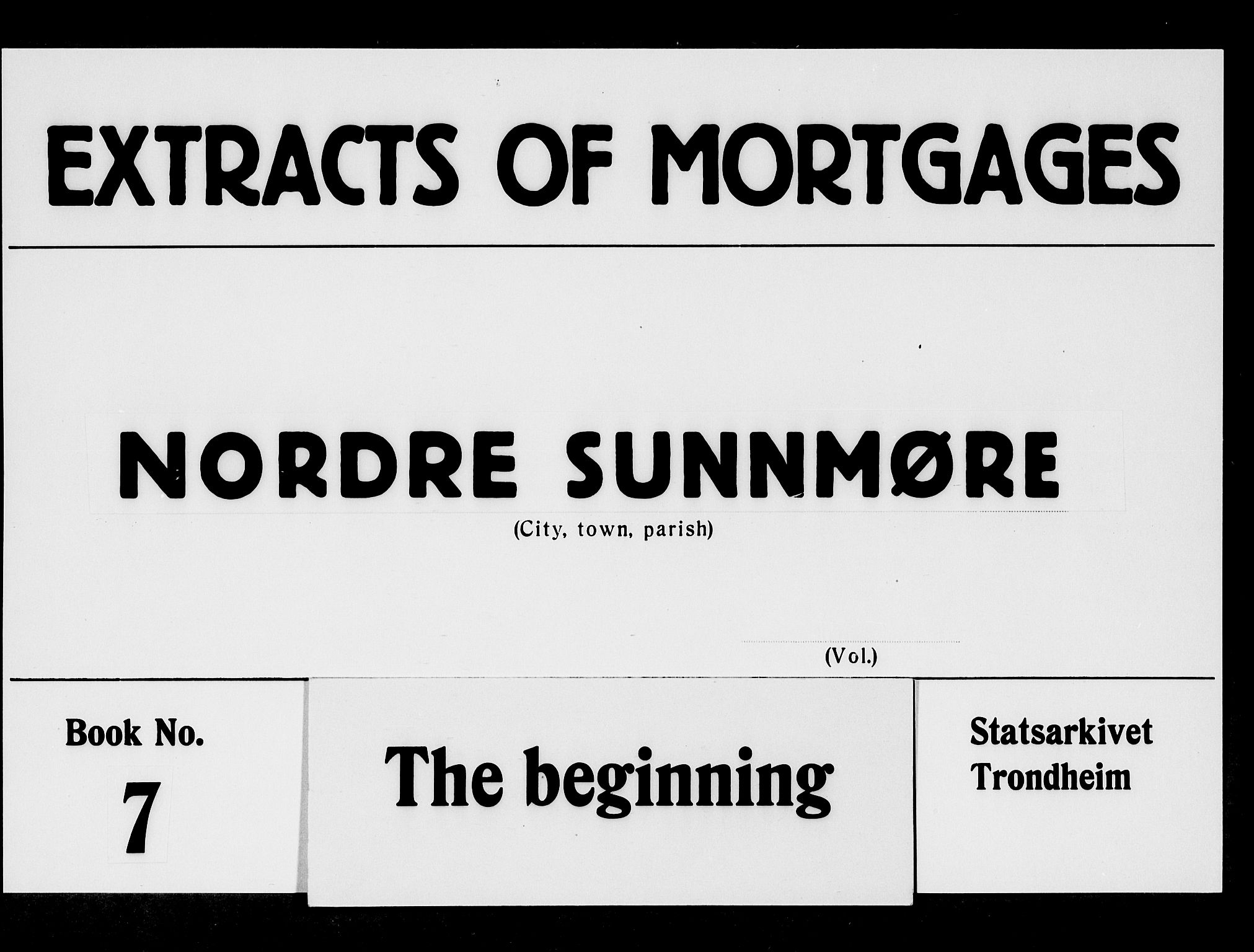 Nordre Sunnmøre sorenskriveri, SAT/A-0006/1/2/2B/L0001: Mortgage register no. 1, 1820-1881