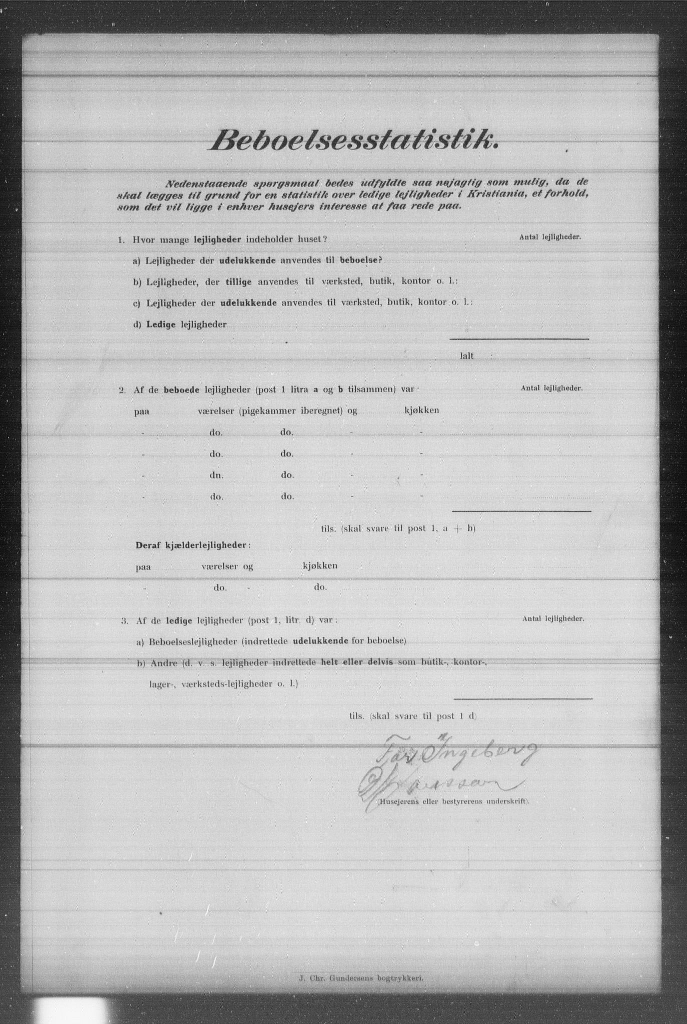 OBA, Municipal Census 1902 for Kristiania, 1902, p. 1700