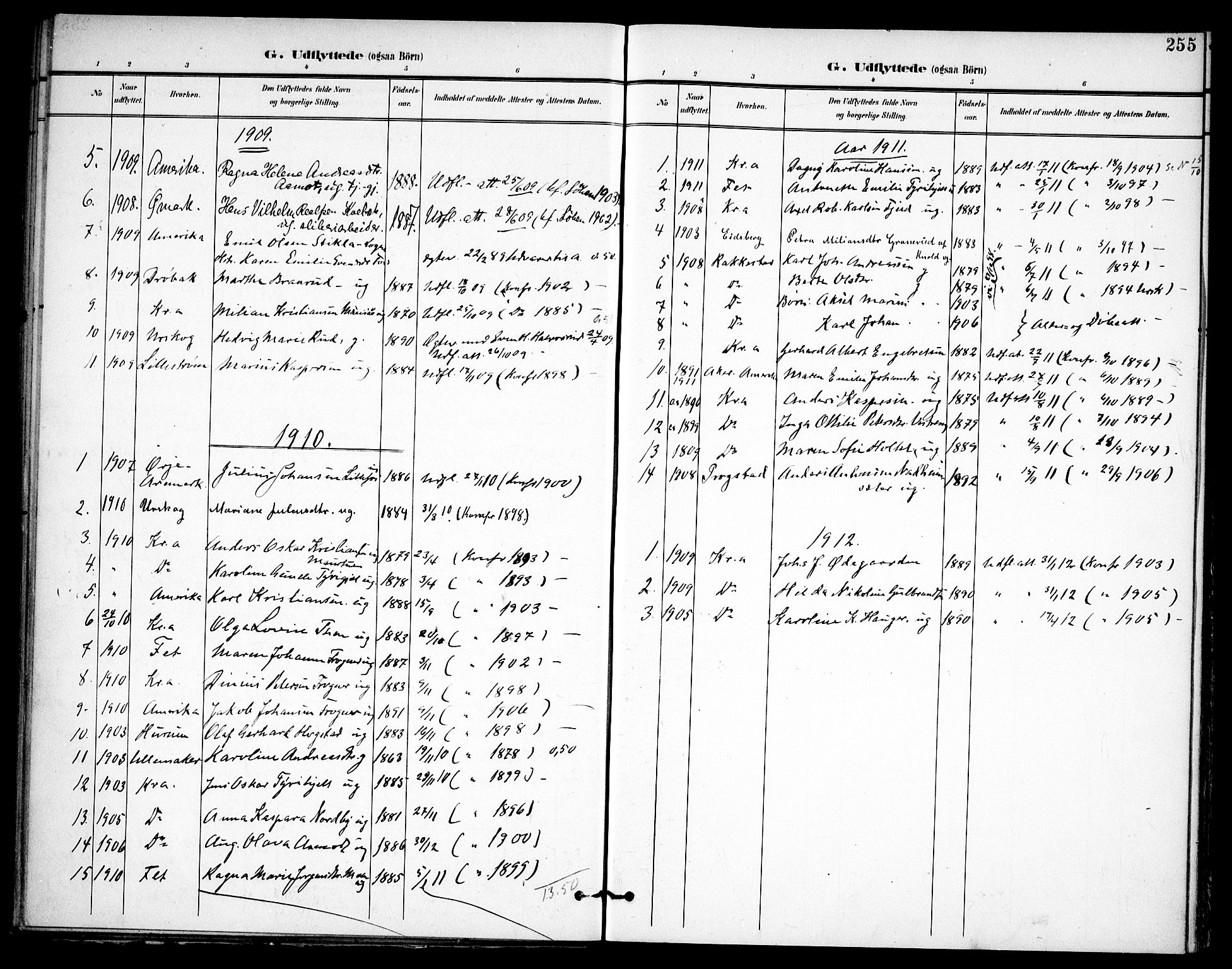 Høland prestekontor Kirkebøker, SAO/A-10346a/F/Fa/L0015: Parish register (official) no. I 15, 1897-1912, p. 255