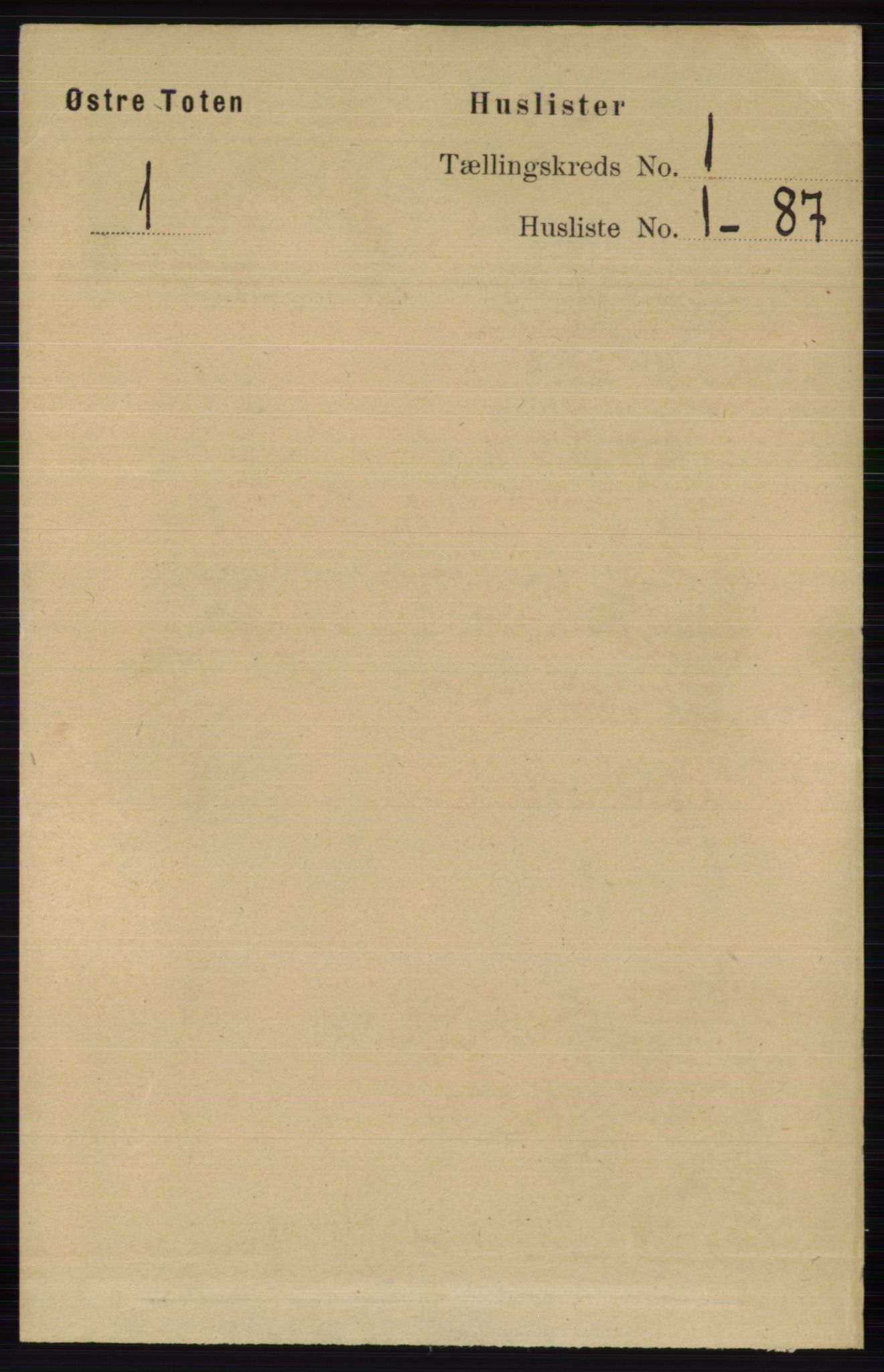 RA, 1891 census for 0528 Østre Toten, 1891, p. 51