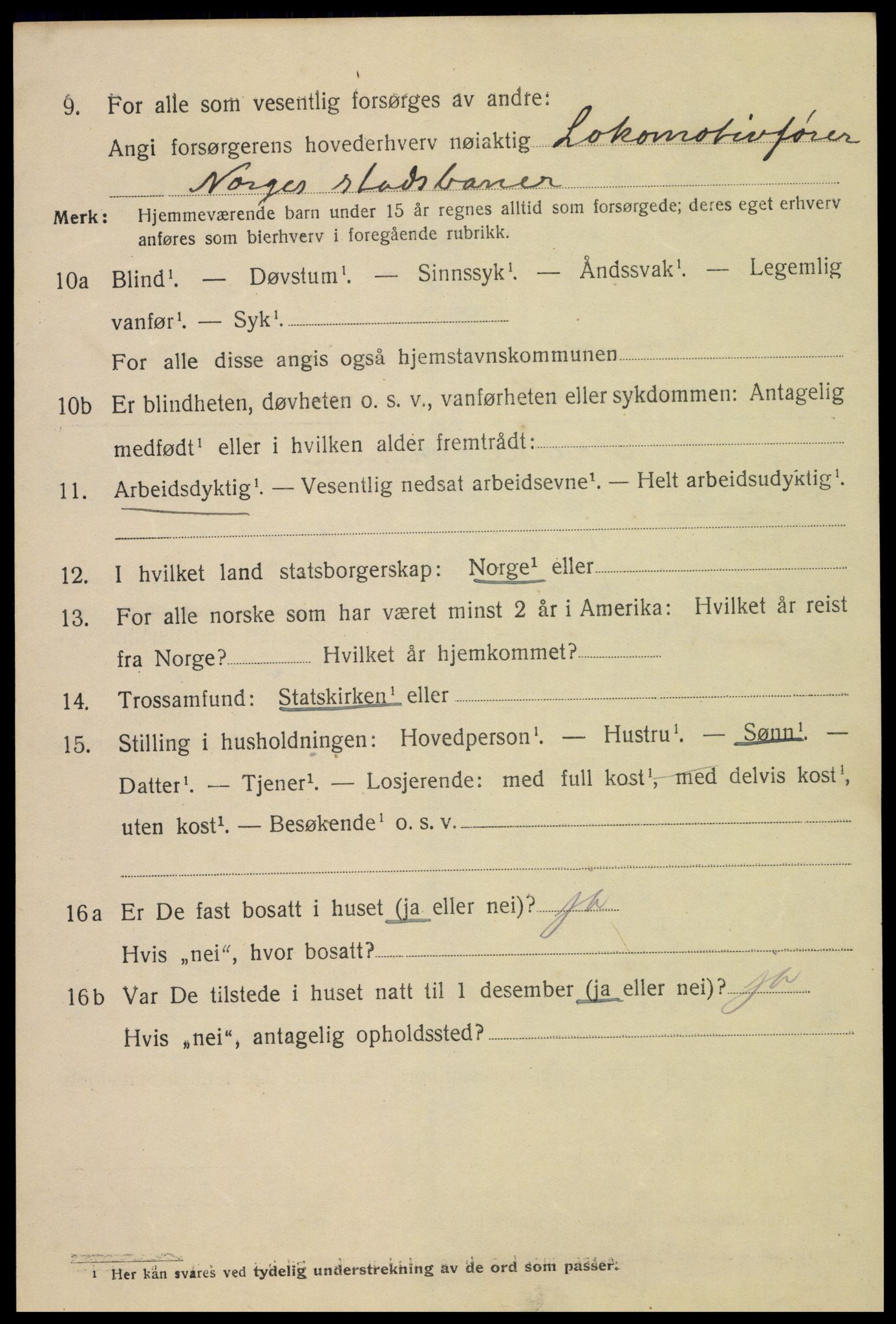 SAH, 1920 census for Hamar, 1920, p. 4884