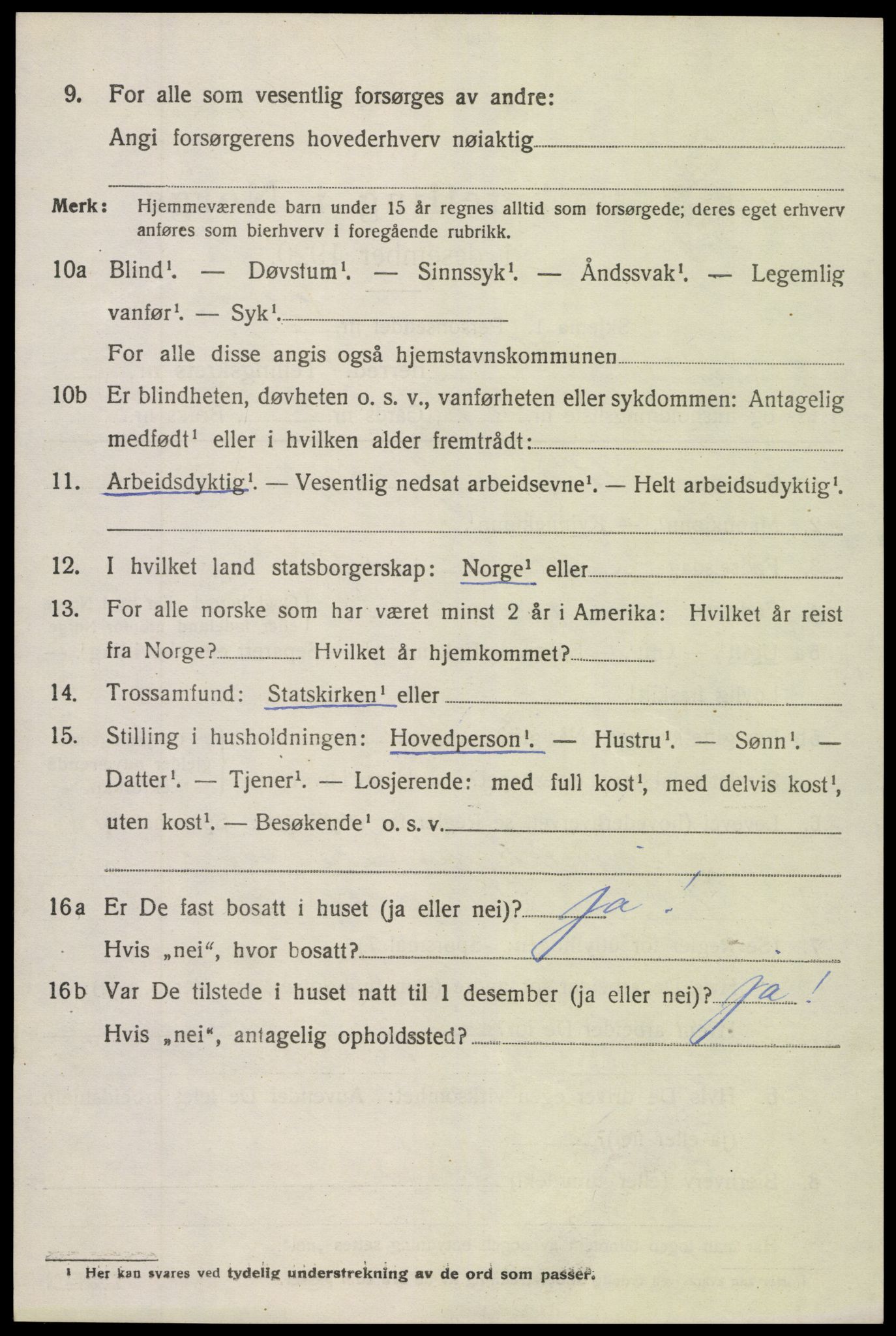 SAK, 1920 census for Holt, 1920, p. 4867