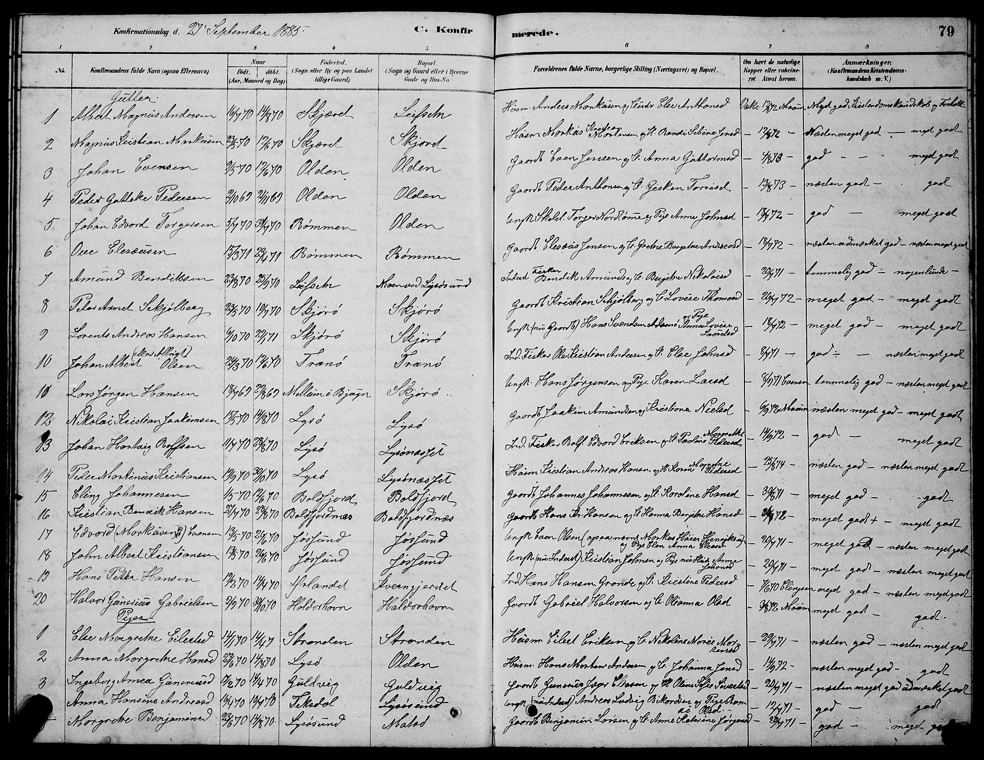 Ministerialprotokoller, klokkerbøker og fødselsregistre - Sør-Trøndelag, SAT/A-1456/654/L0665: Parish register (copy) no. 654C01, 1879-1901, p. 79